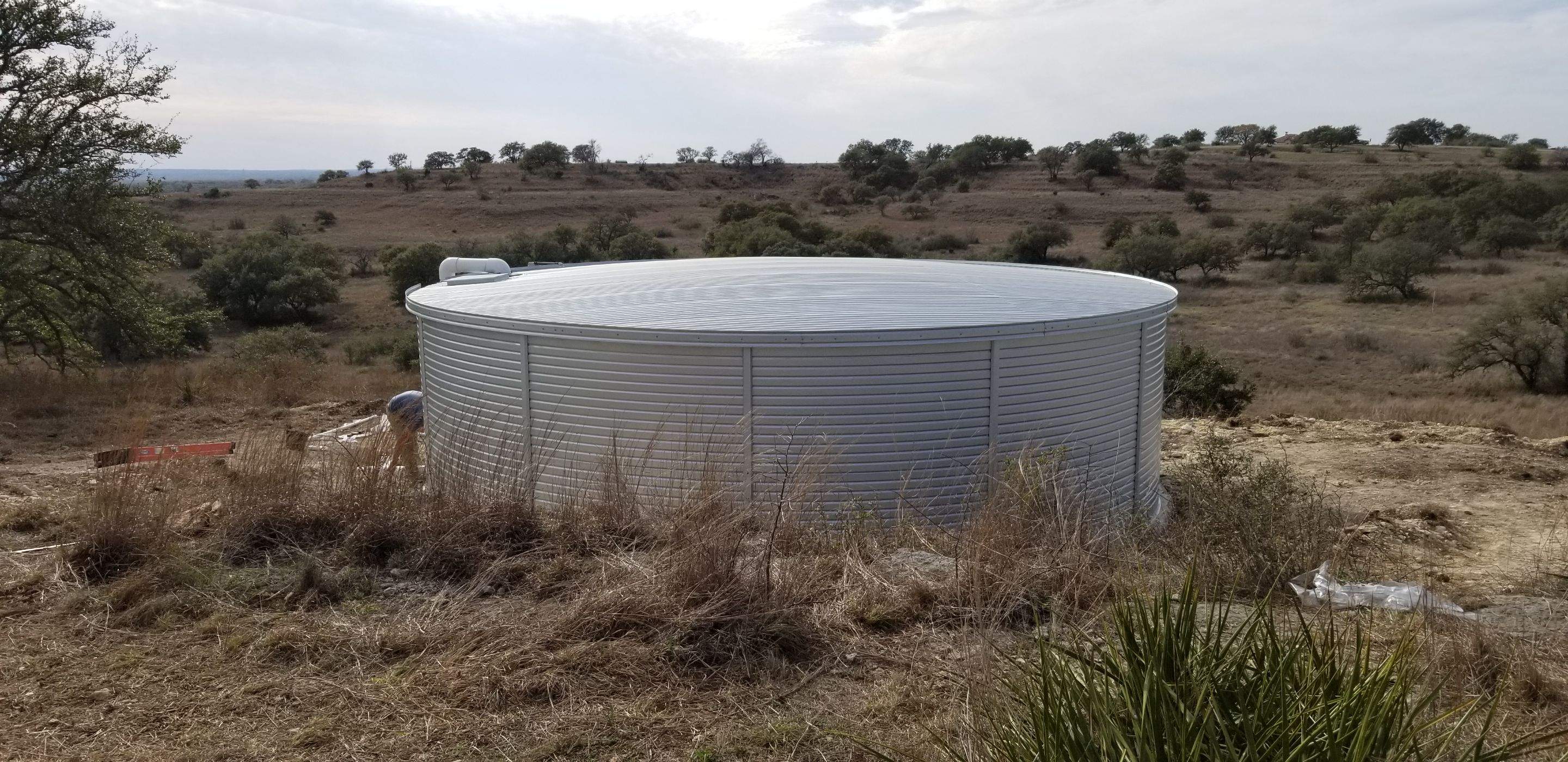 One 29,000gal and one 16,000gal tank by Cqure Water