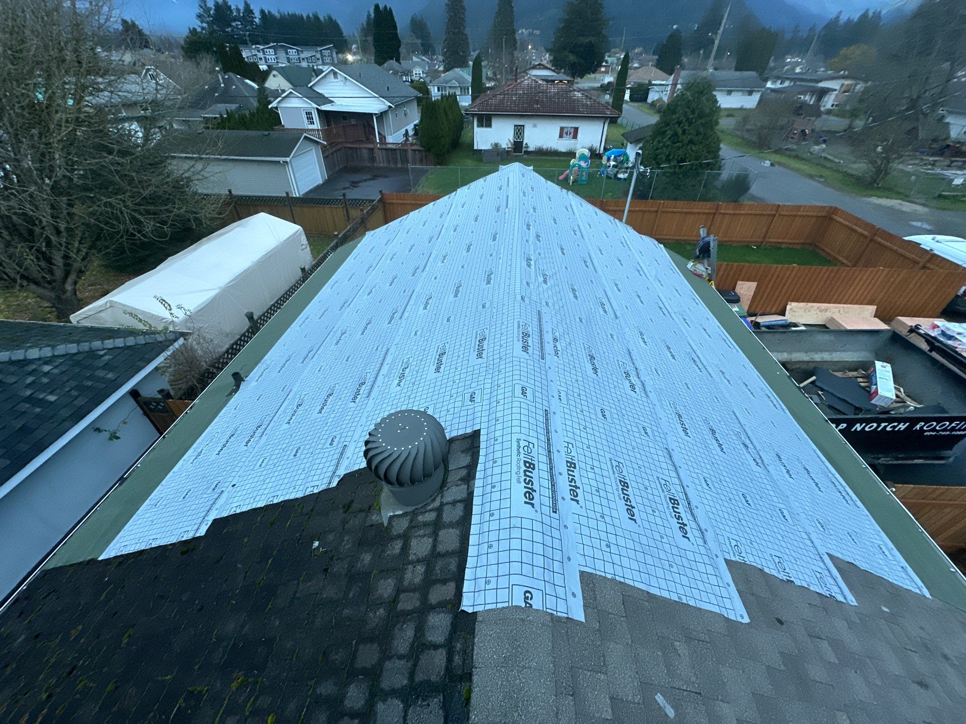 Residential Re-Roof using GAF Timberline HDZ by Top Notch Roofing Inc