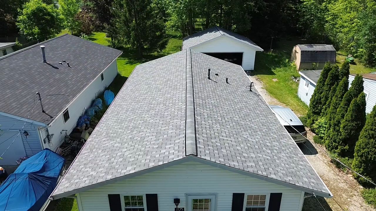 Atlas Pinnacle, Color, Coastal Granite, Drip Edge, Color, Birch White by Eagle Eye Roofing