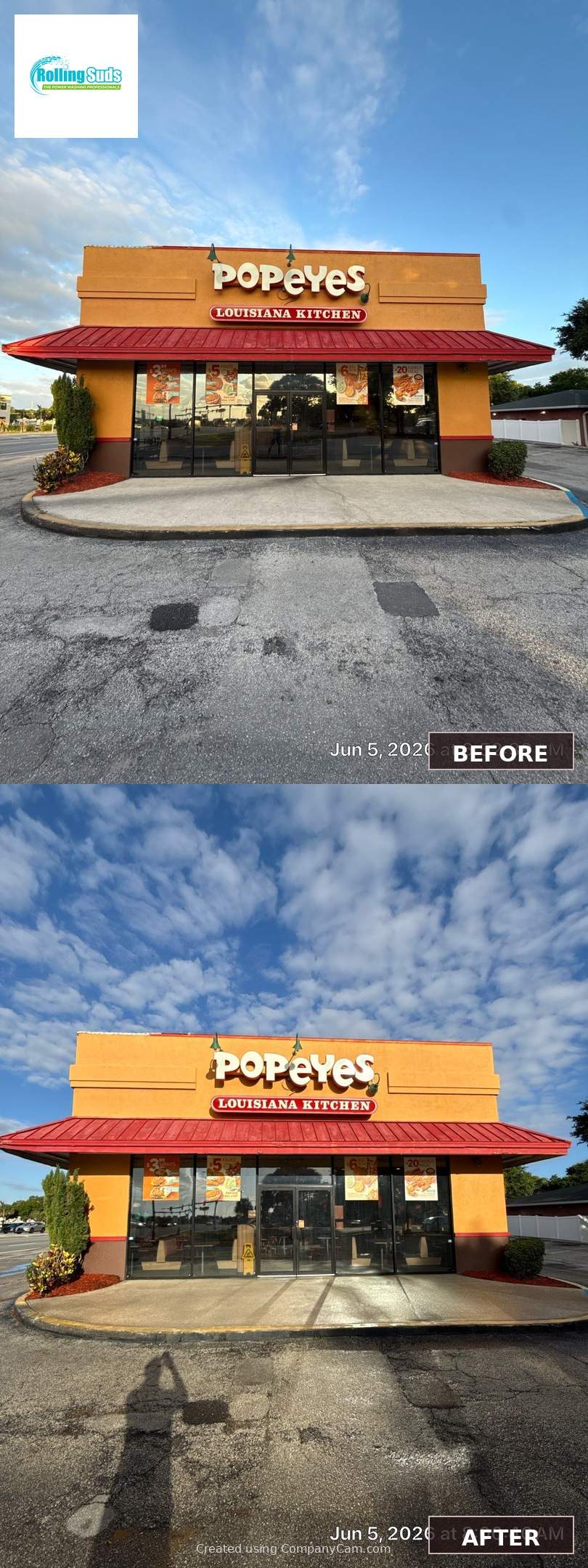 Popeyes Louisiana Kitchen - Merritt Island FL by Rolling Suds of Melbourne - Palm Bay