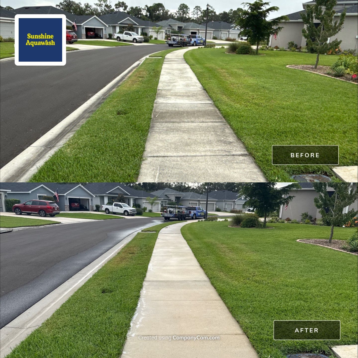 Sidewalk & Driveway Cleaning in Parrish FL by Sunshine AquaWash
