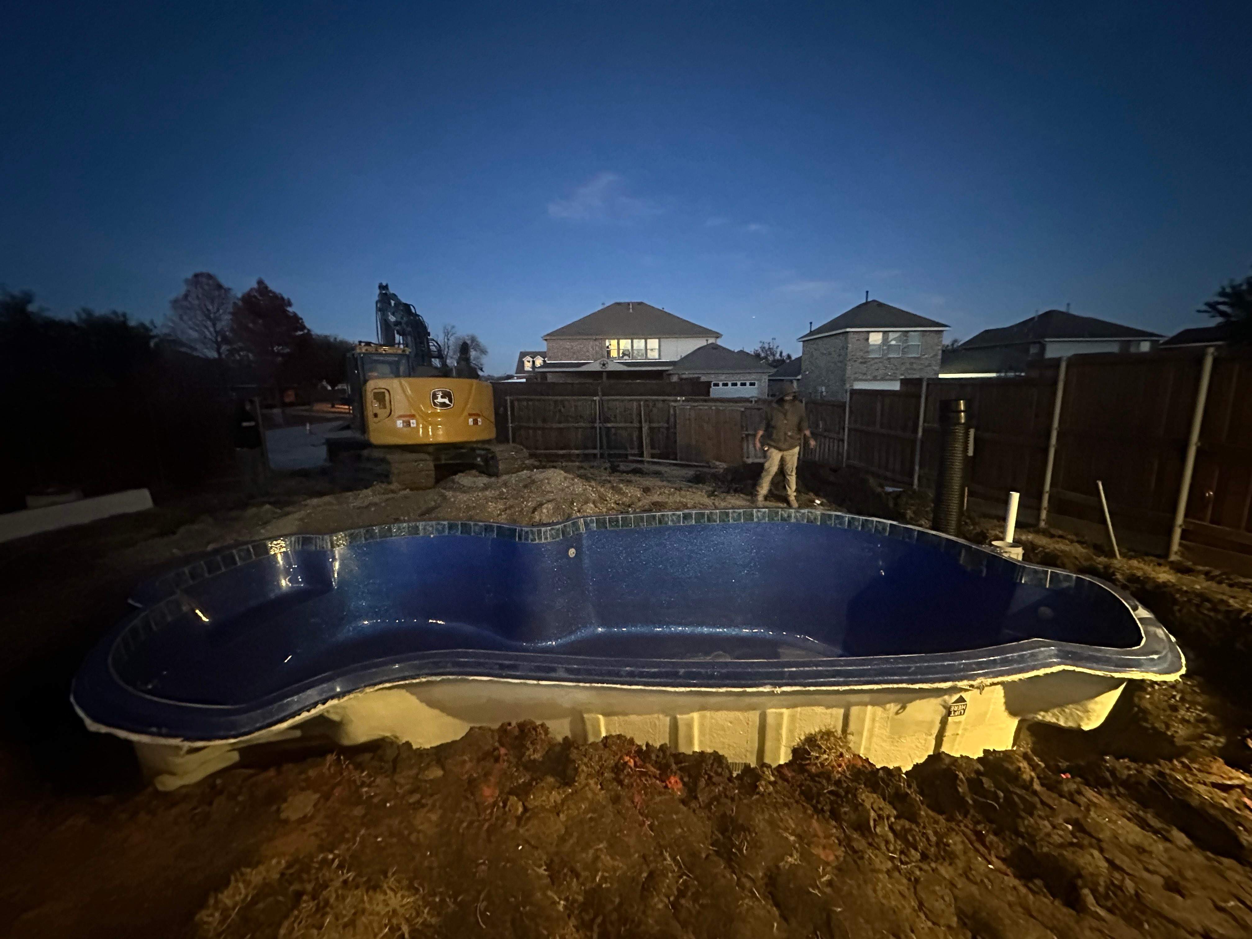 Freeform Pool with Raised Spa and Blue Tile by Pinnacle Pools and Spas - DFW