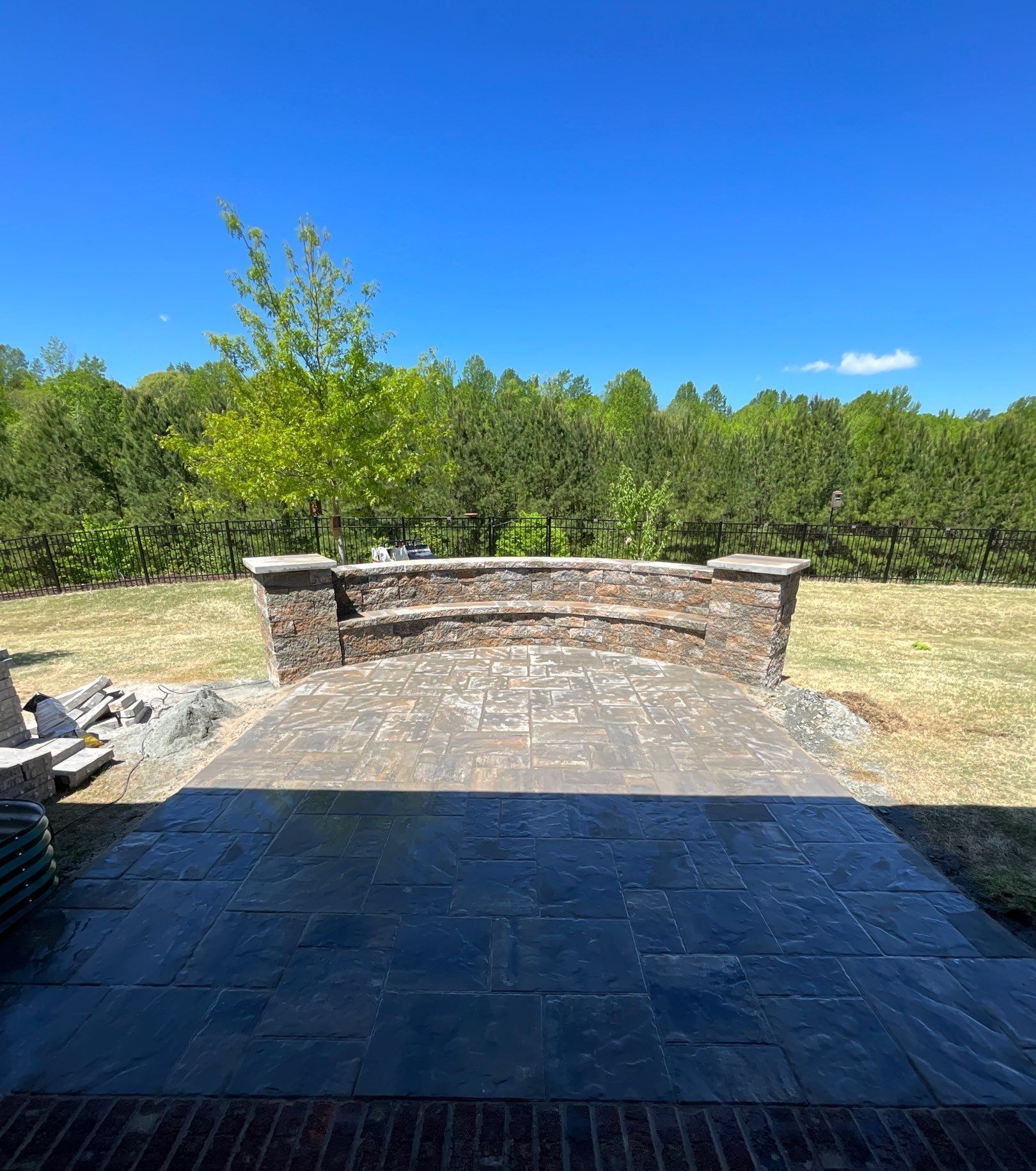 Patio Installation using Stone Pavers by Carolina-Metro Landscape, Inc