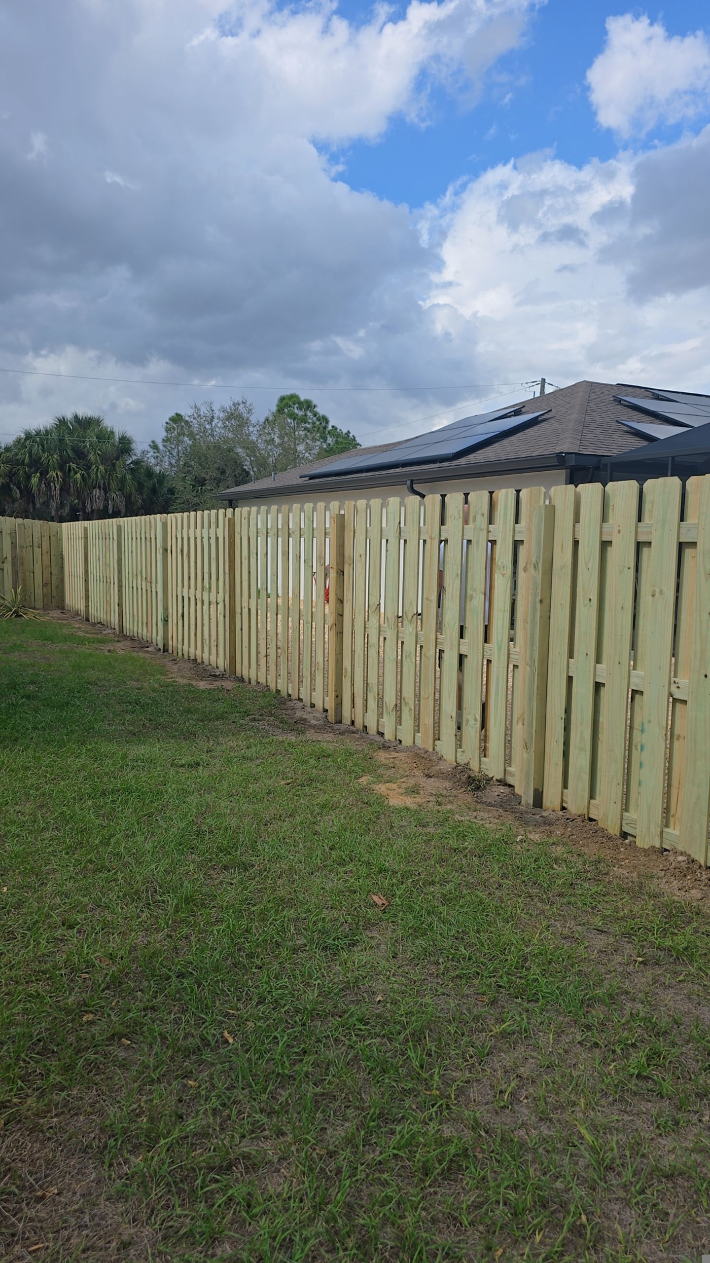 Wood Shadowbox Install in North Port by True Fence LLC