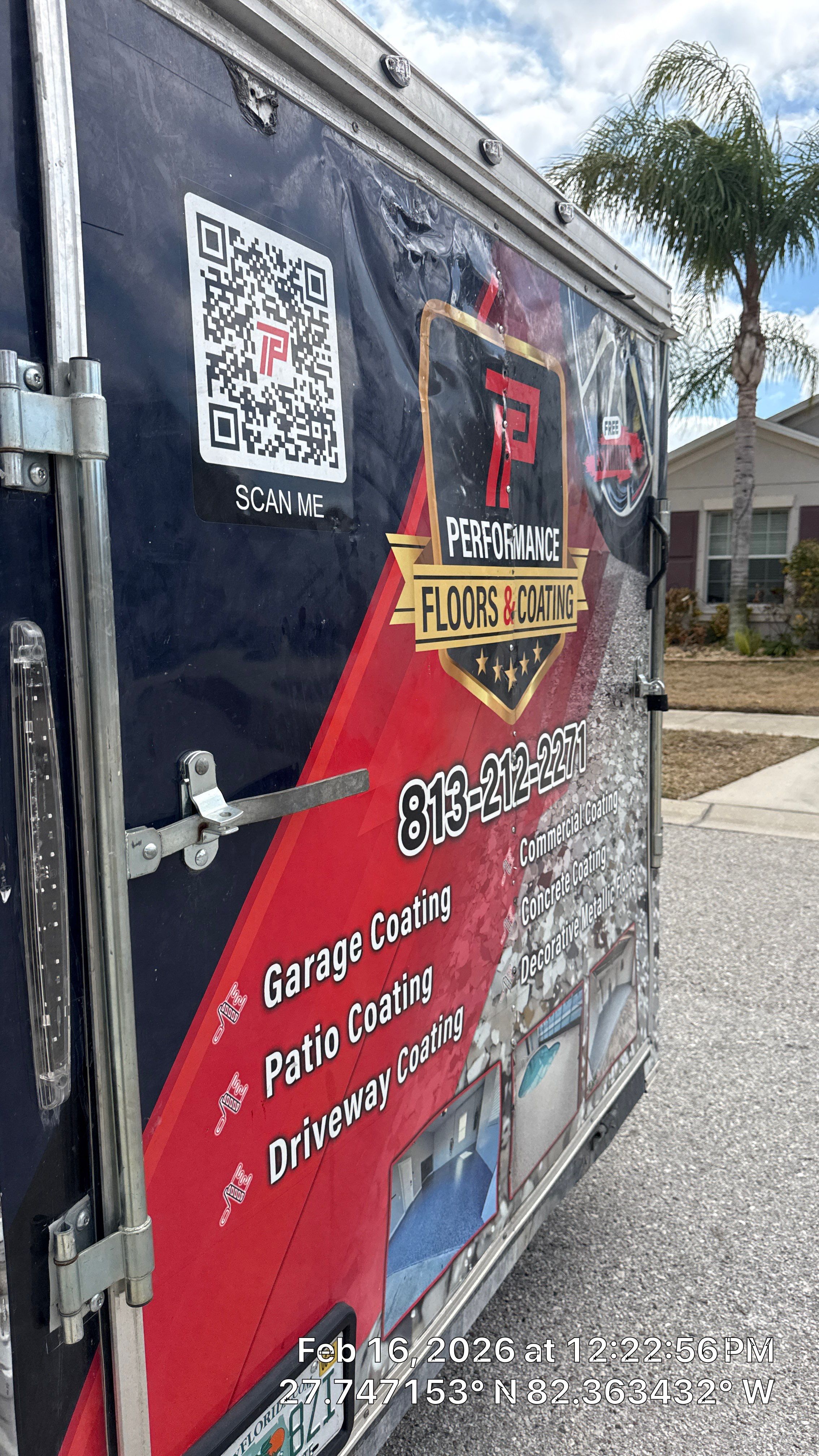 High-Contrast 'Domino' Flake Finish by Performance Floors & Coating