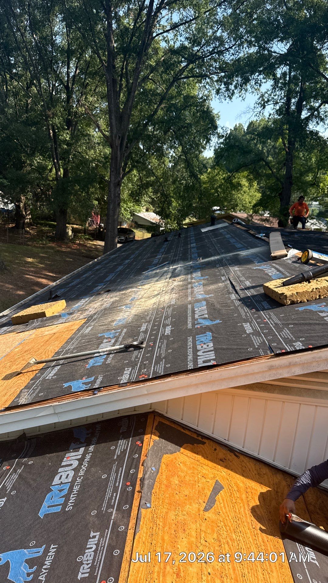 Roof replacement, gutter and interior repair by hail damage by Just Brilliant Restoration JBR