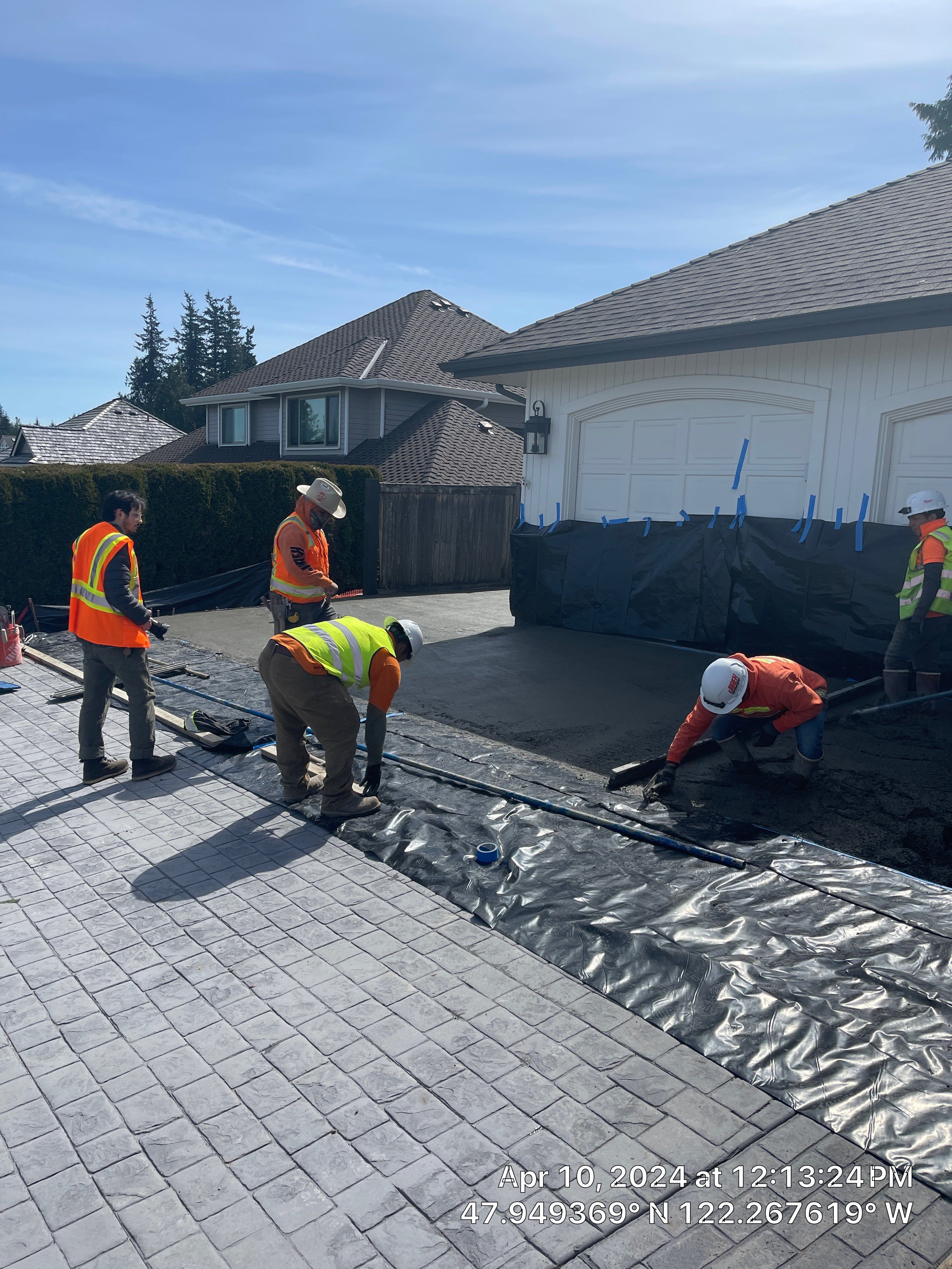 John | Stamped Concrete Driveway Makeover by Jireh Asphalt & Concrete Inc 