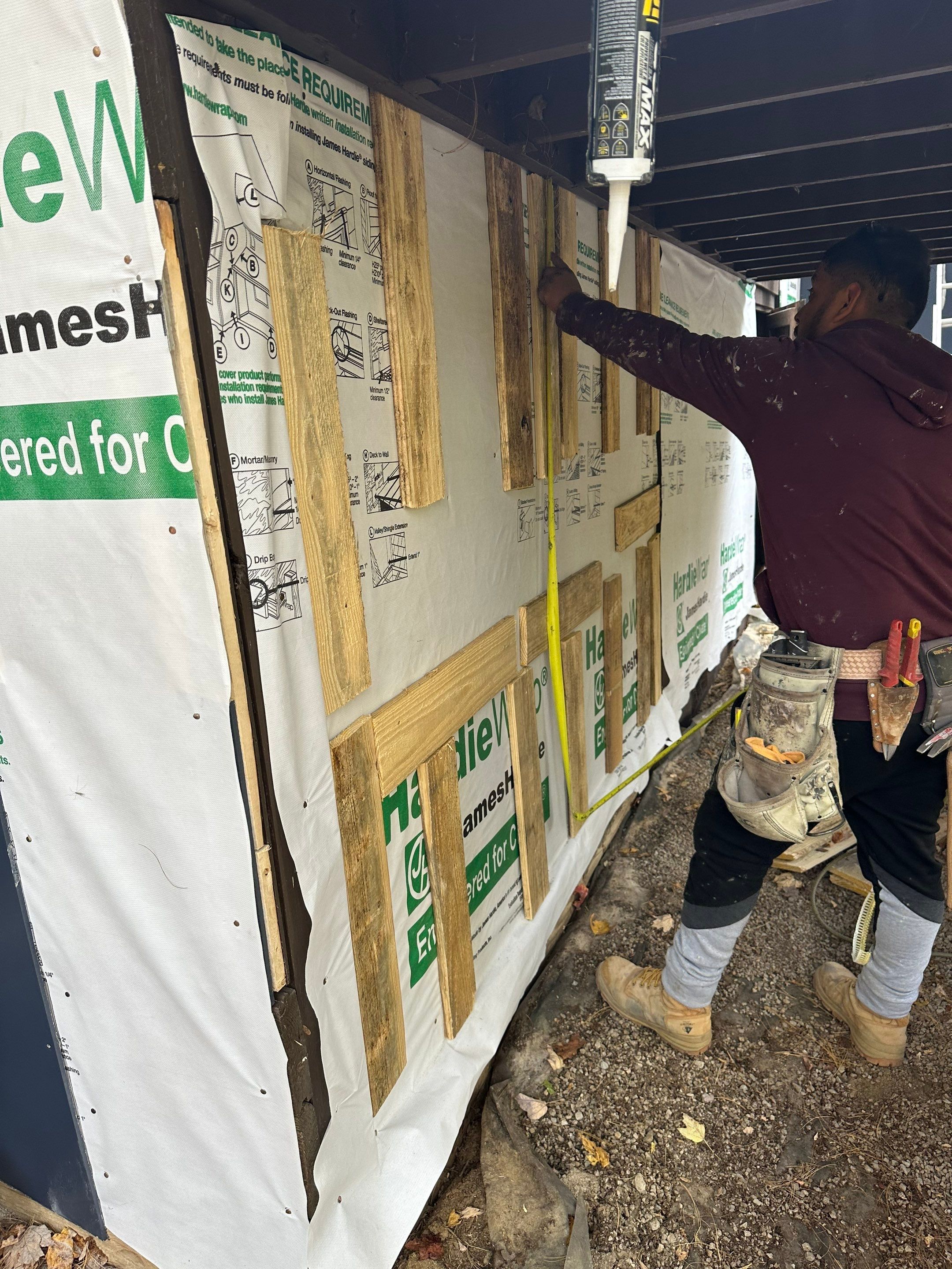 Siding Installation using James Hardie Board & Batten Siding by Best Roofing & Siding Company