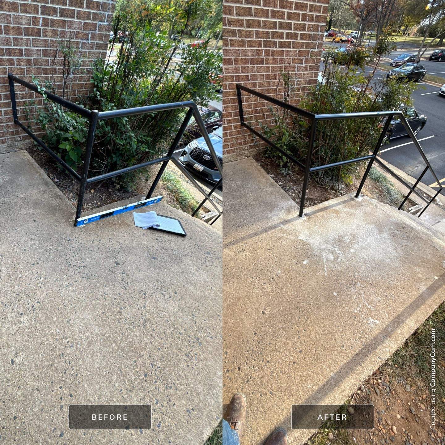 Commercial Entrance Pipe Railing Replacement – Falls Church, VA by Capitol Iron Works