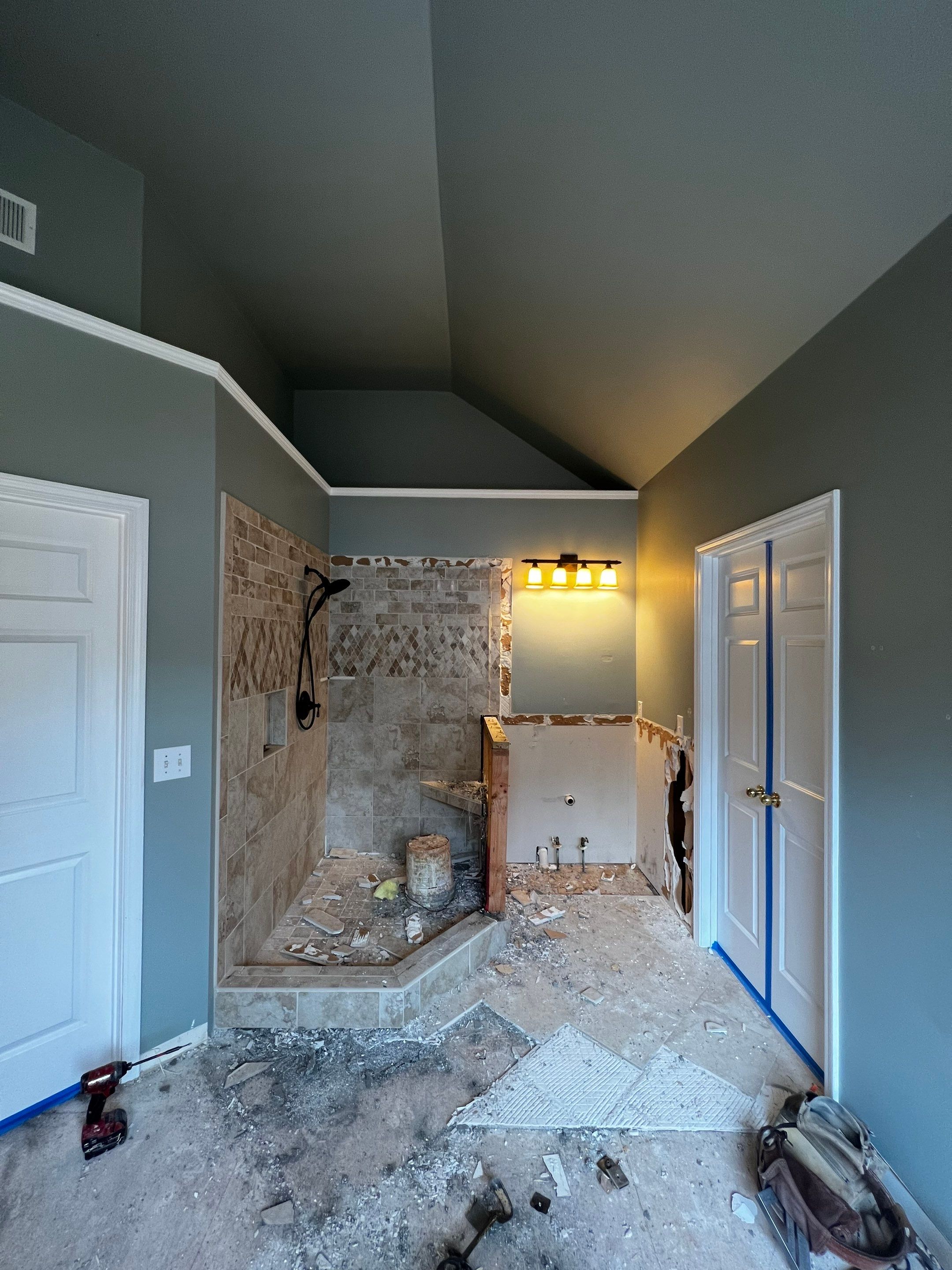 Modern Master Bathroom Remodel and Bedroom Painting in Woodstock by Swift Home Renovations