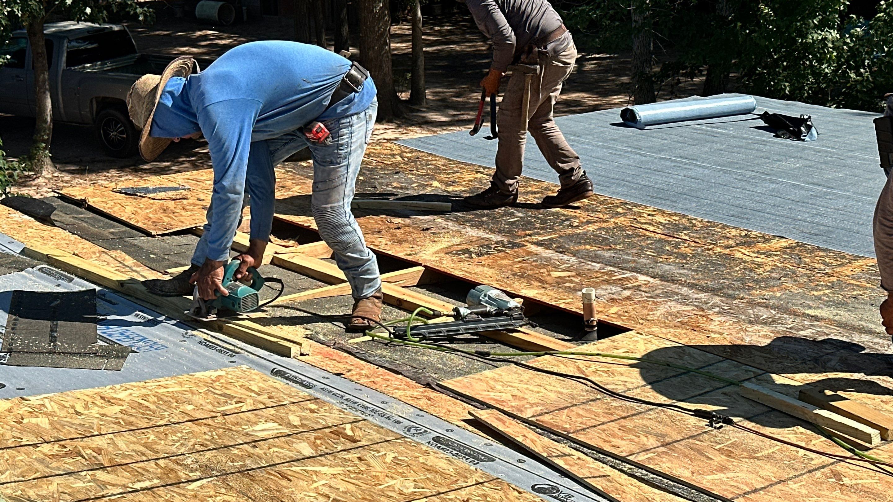 Roof Replacement with Deck Repairs & Flat-Roof Section — Conroe, TX by PL Roofing & SB Roofing, LLC.