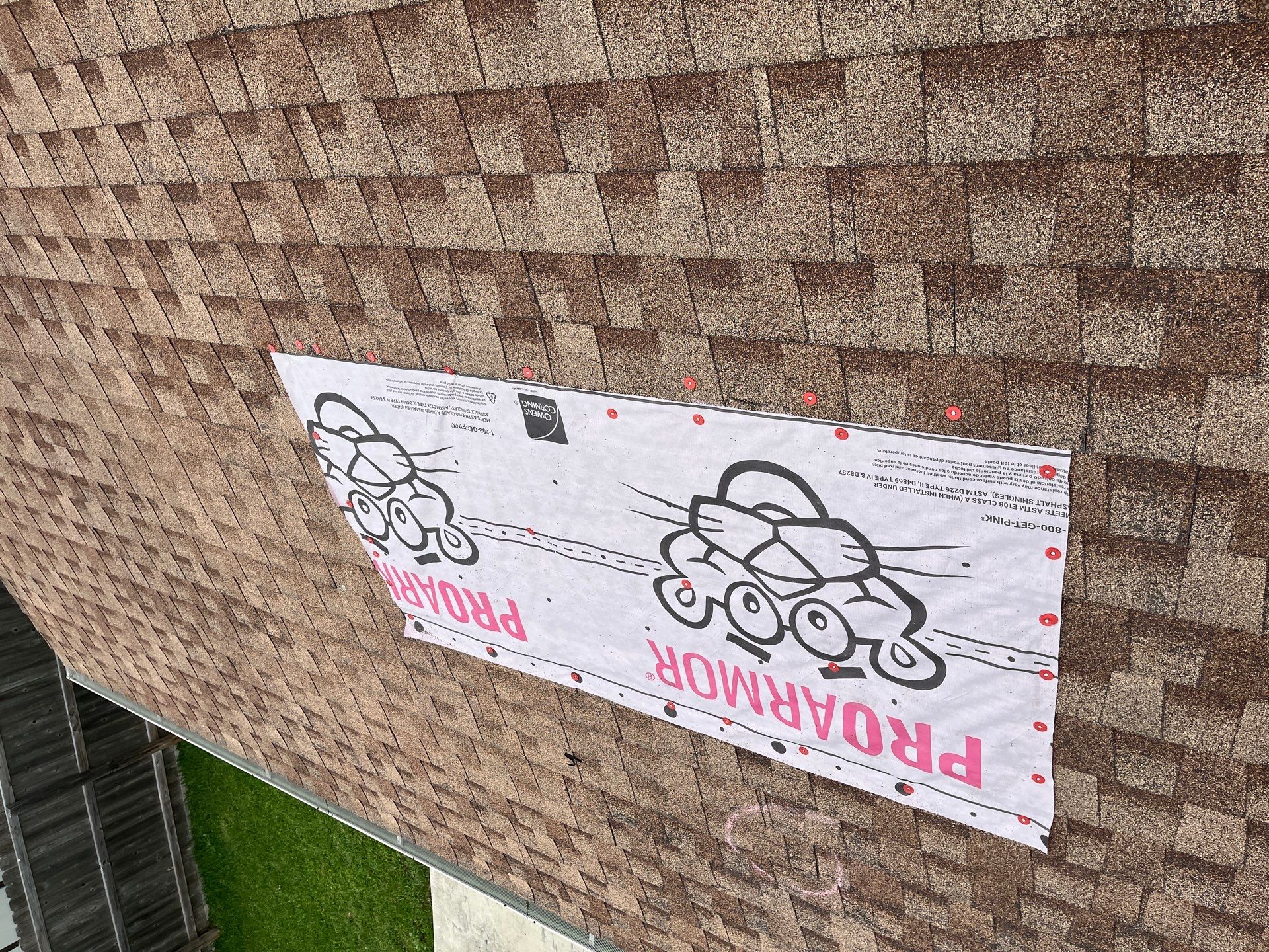 Hail Damage using Owen's Corning Duration (Lifetime) Shingles by Roof Repair Company