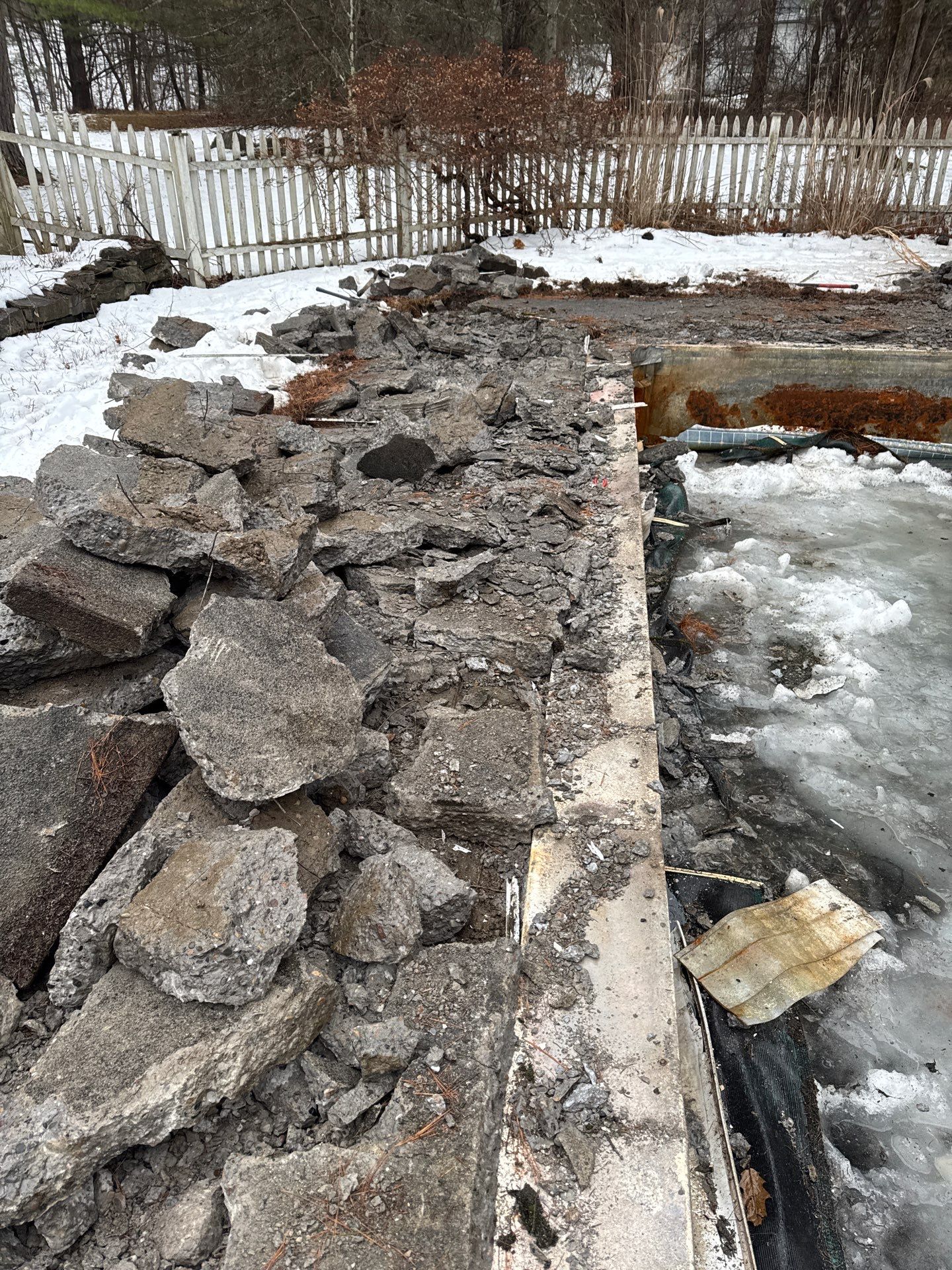 In-Ground Swimming Pool Renovation and Concrete Decking in Old Chatham by Cypress Pools and Spas