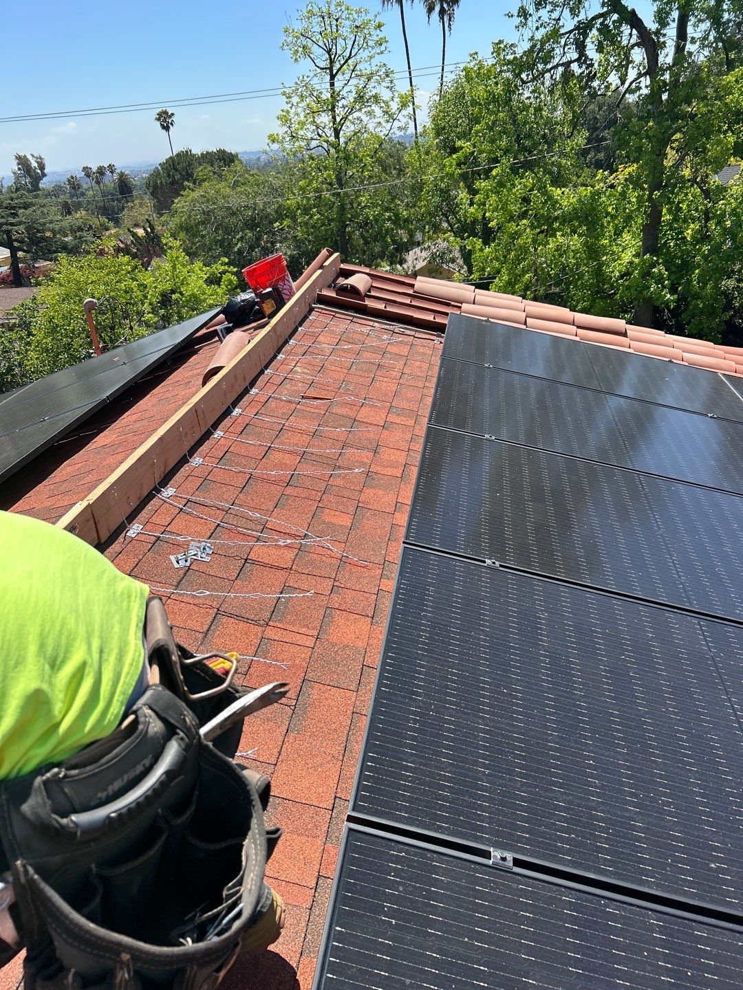 Spanish-Style Roof Replacement with Integrated Solar in Altadena by Reliable Roofing San Diego Inc.