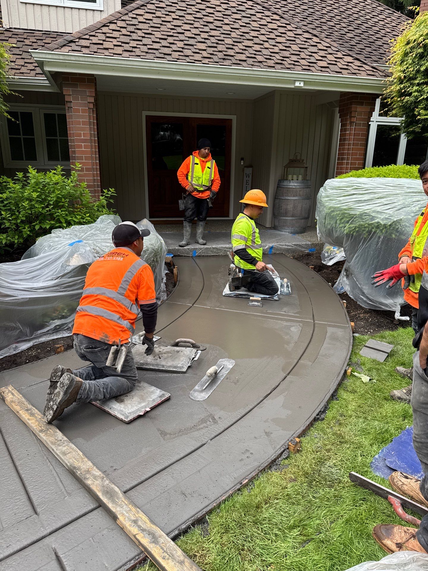 Stamped Concrete Driveway Renovation | Woodinville  by Jireh Asphalt & Concrete Inc 