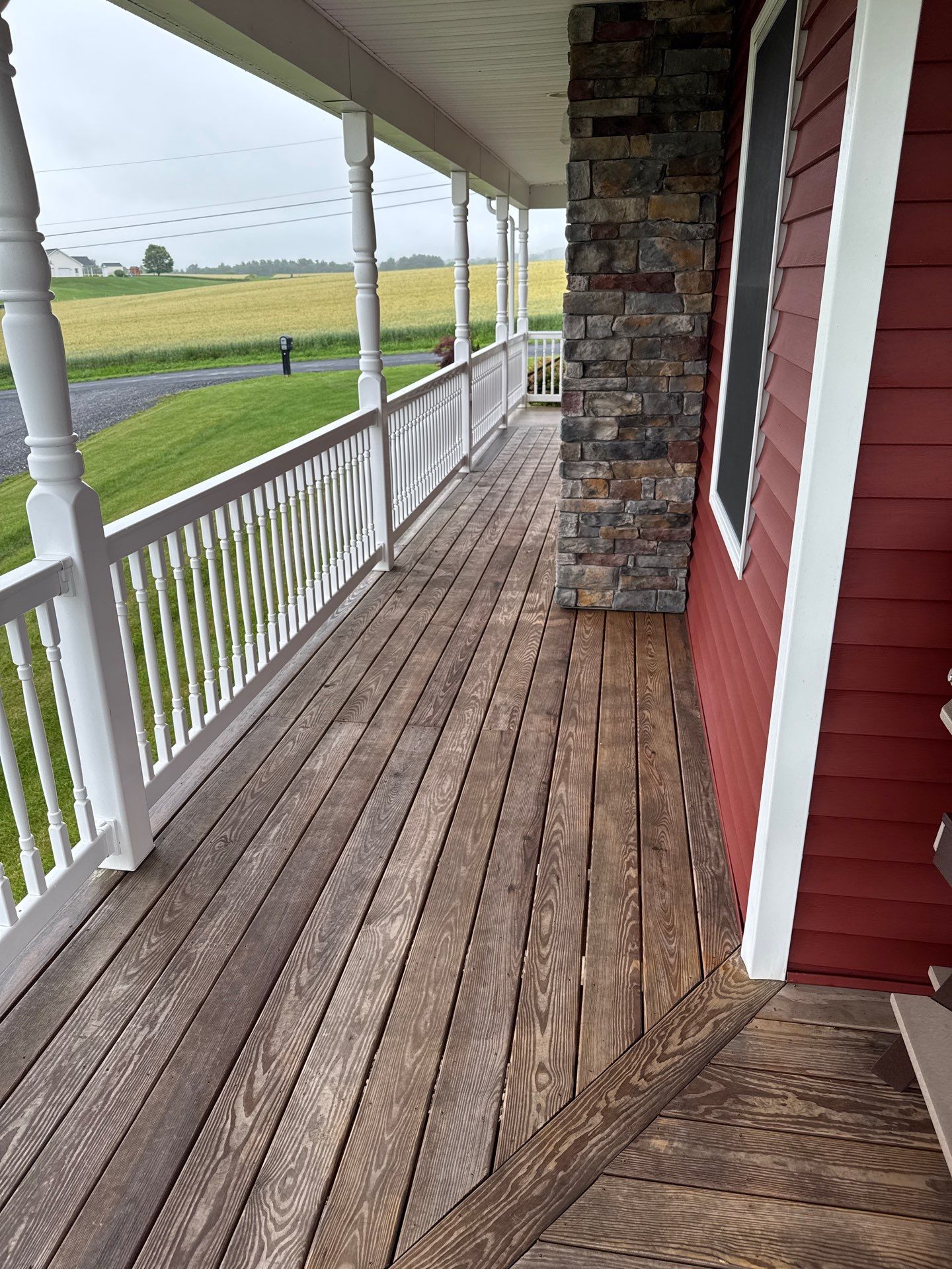 Covered Deck Addition With Custom Gable Roof in Tower City by Esh Builders
