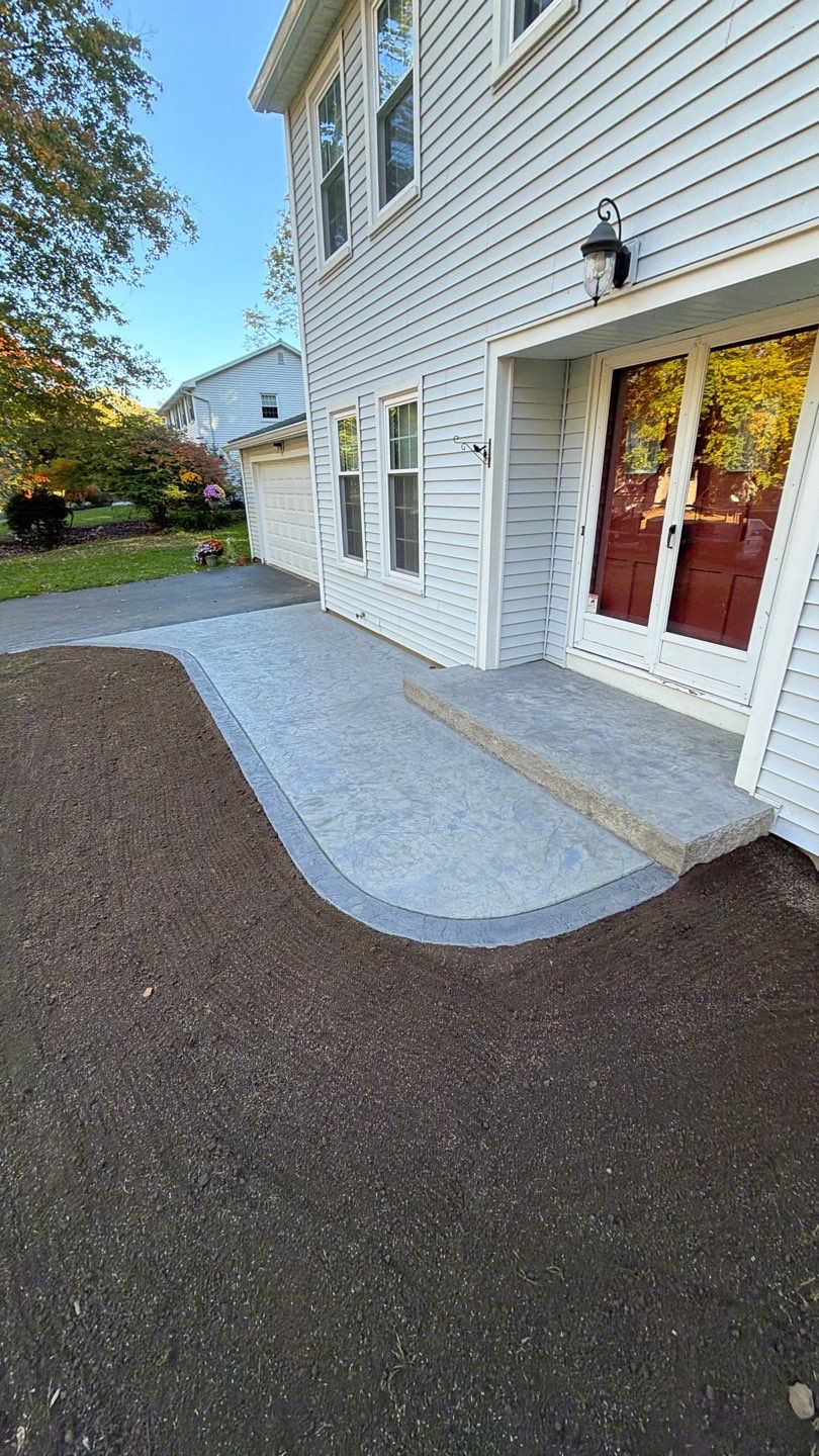 Oxford Slate Stamp w/ Border Walkway by NG Masonry & Construction LLC