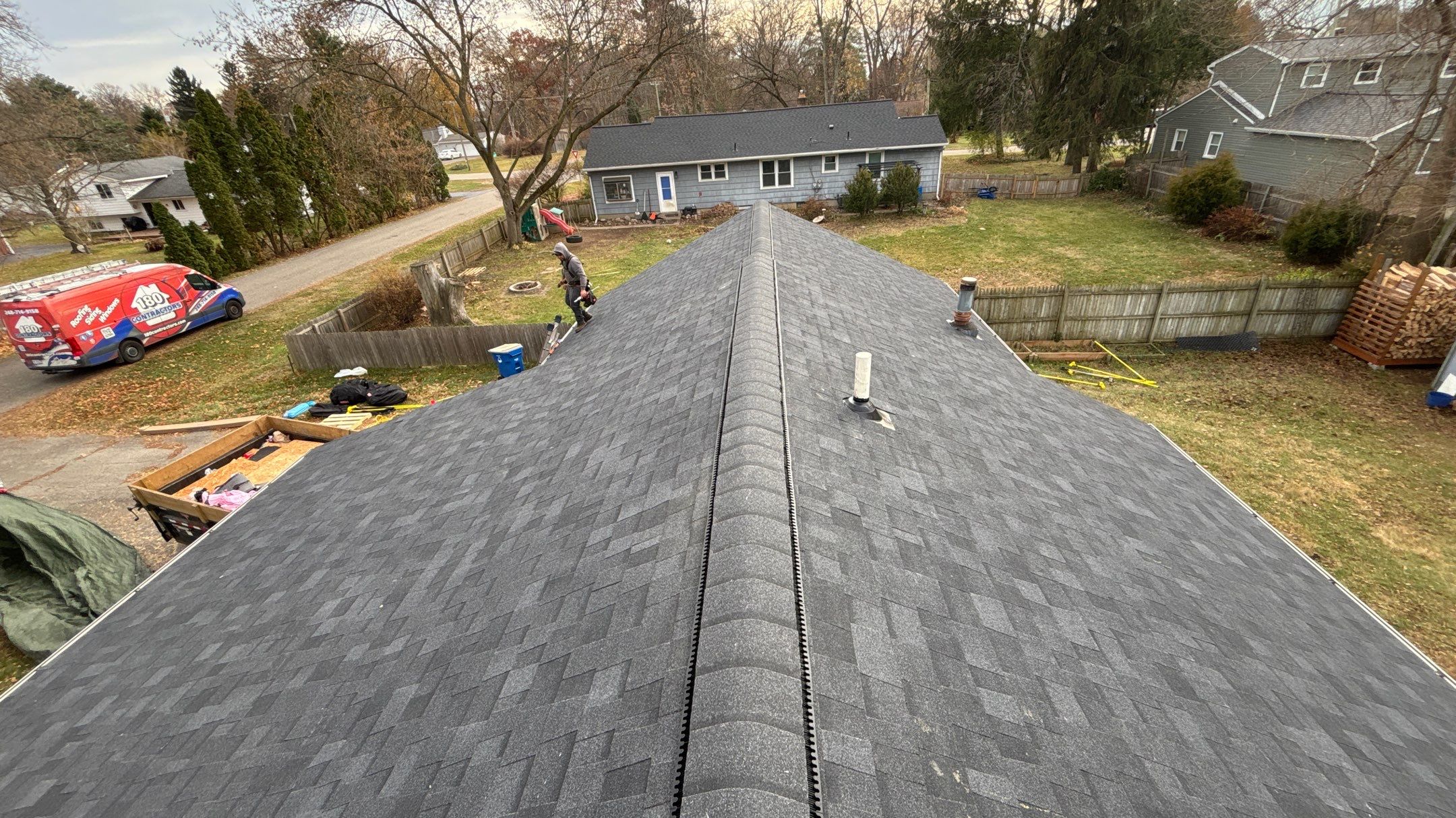 Roof Replacement using Owens Corning Onyx Black by 180 Contractors