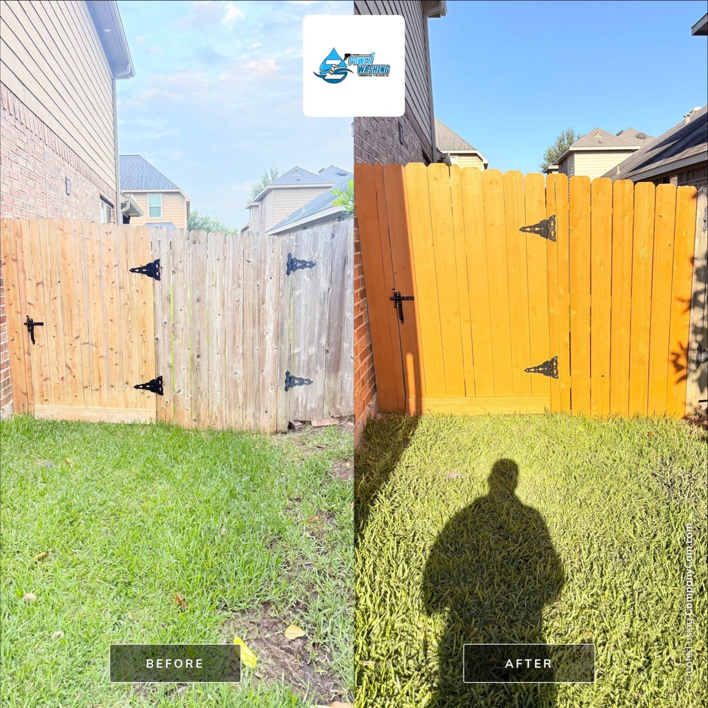 Residential Wood Fence Restoration and Protective Staining in Katy by Zeal Power Washing