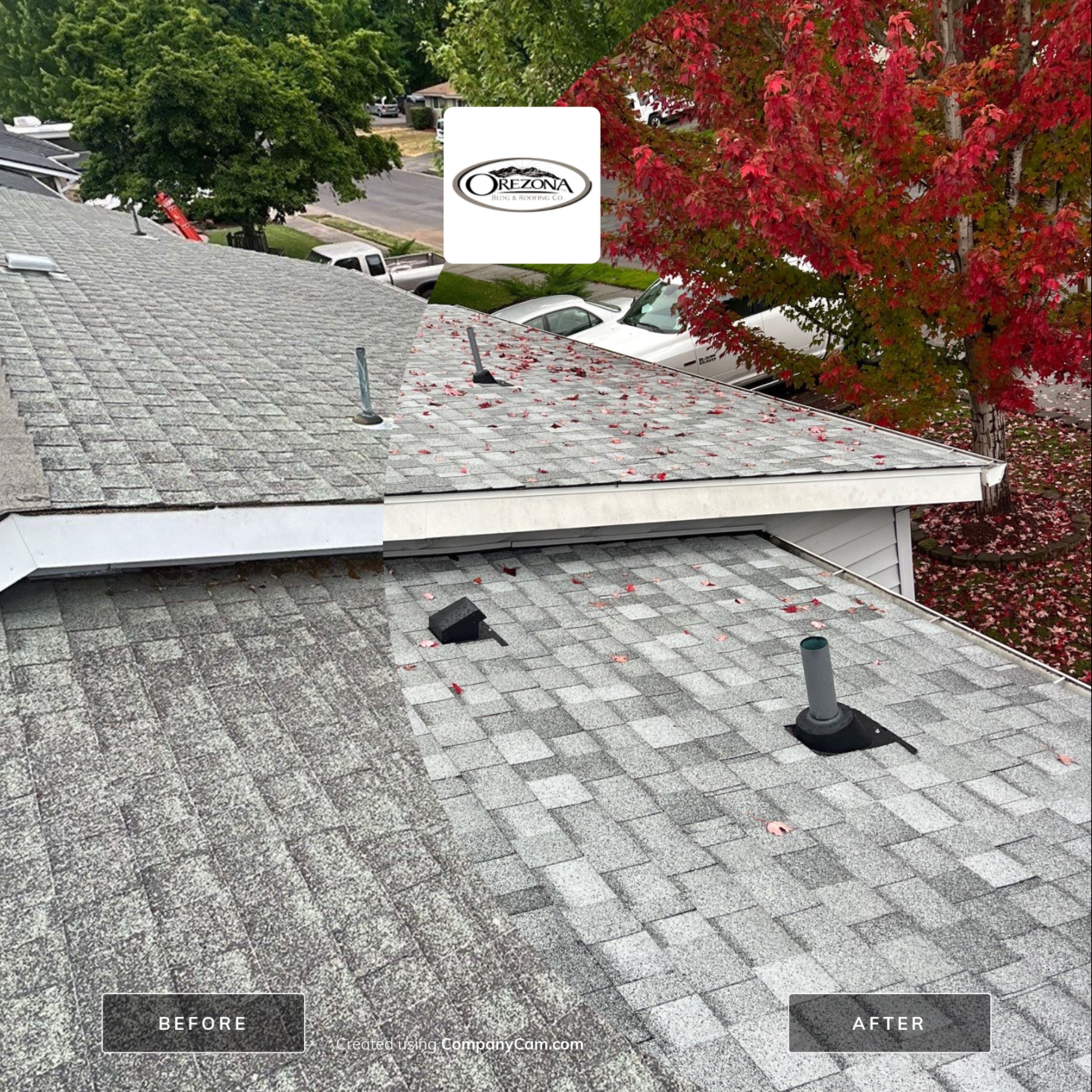 Residential Roofing Installation using IKO Dynasty (Color: Frostone Grey) by Orezona Building & Roofing Company, Inc.