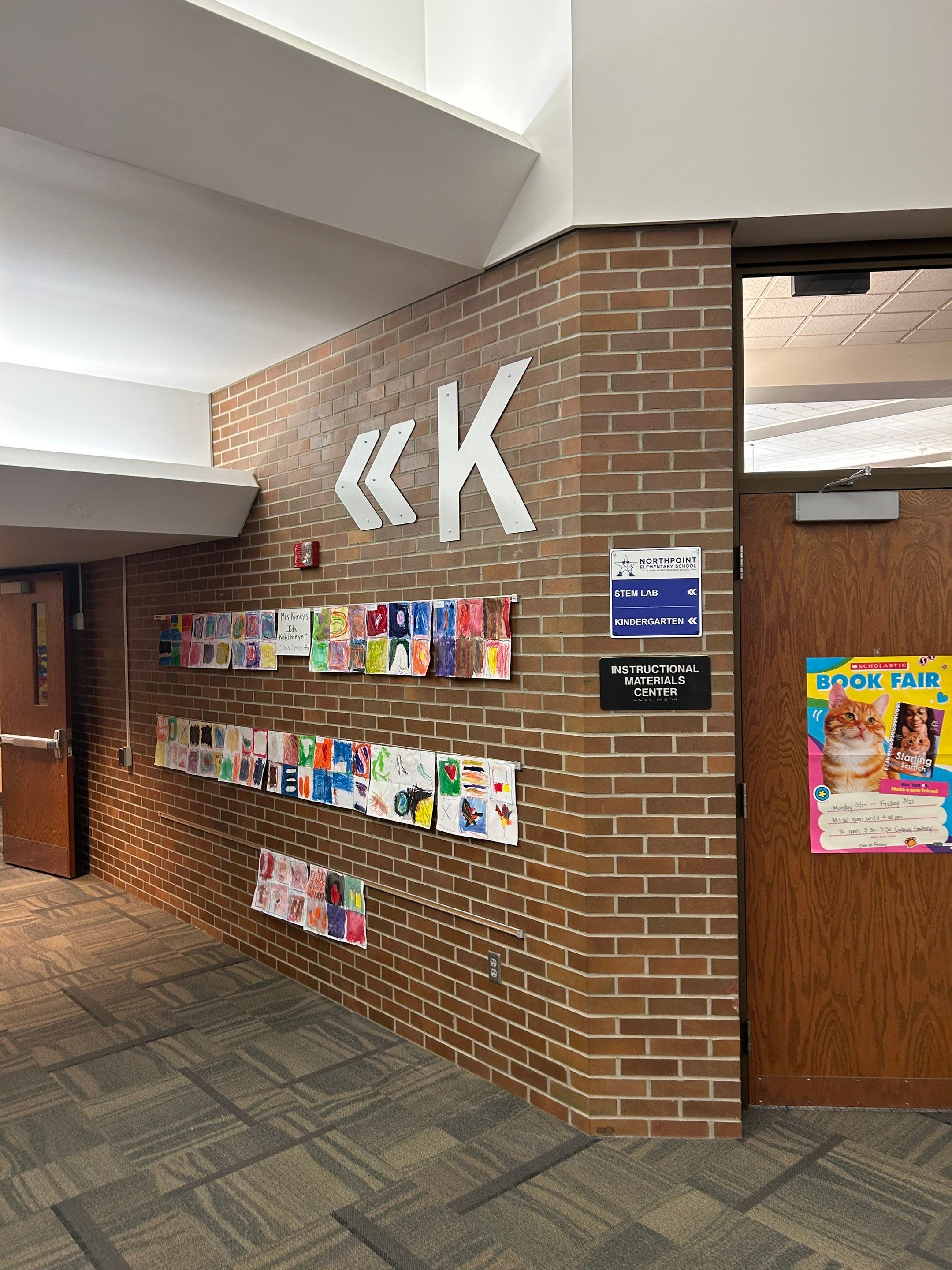 NorthPoint Elementary School Interior and Exterior Signage Installation by Hayes Design co