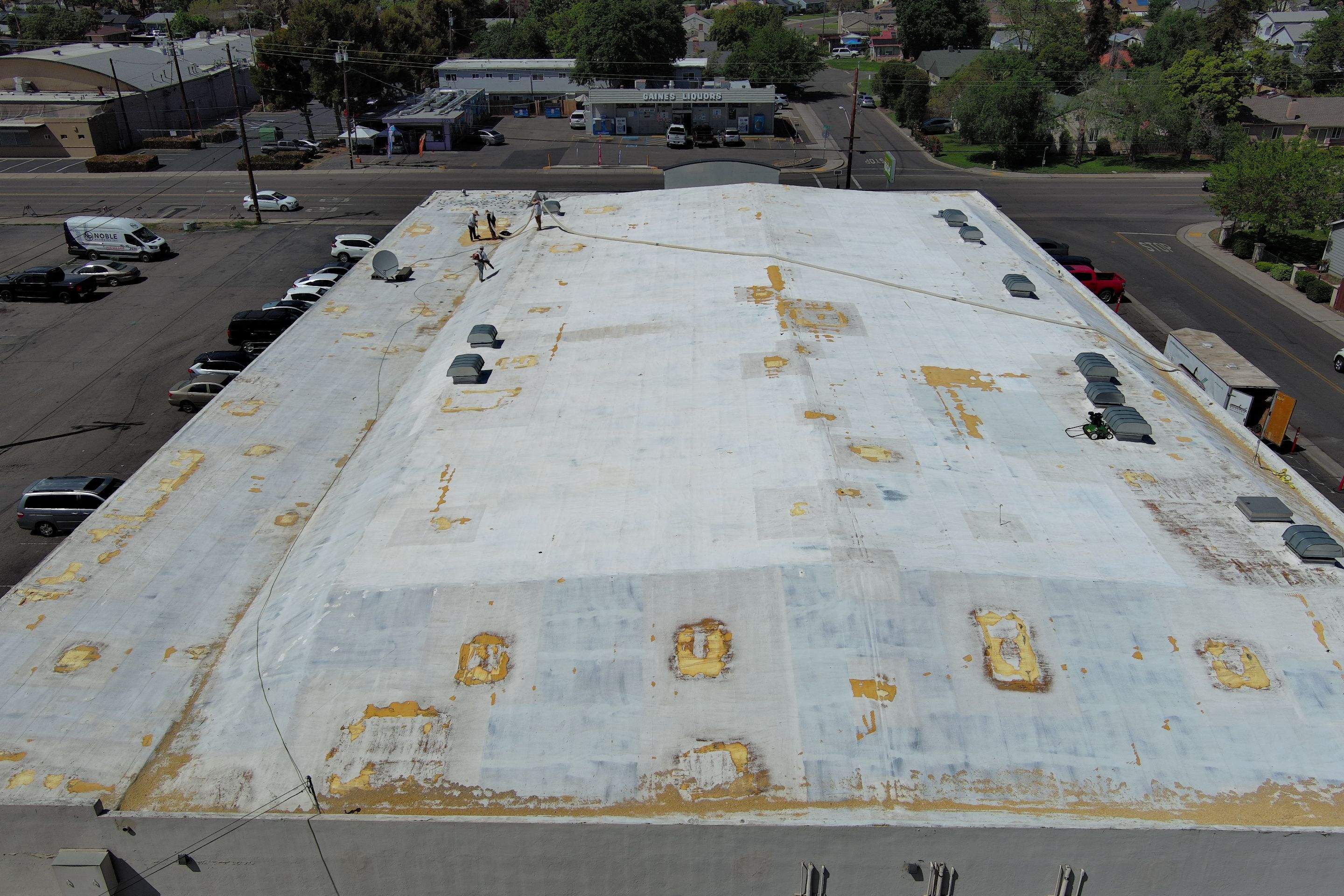 Foam Refurbish using Conklin Benchmark/PUMA XL coatings and spray foam by Straight Edge Roofing Inc