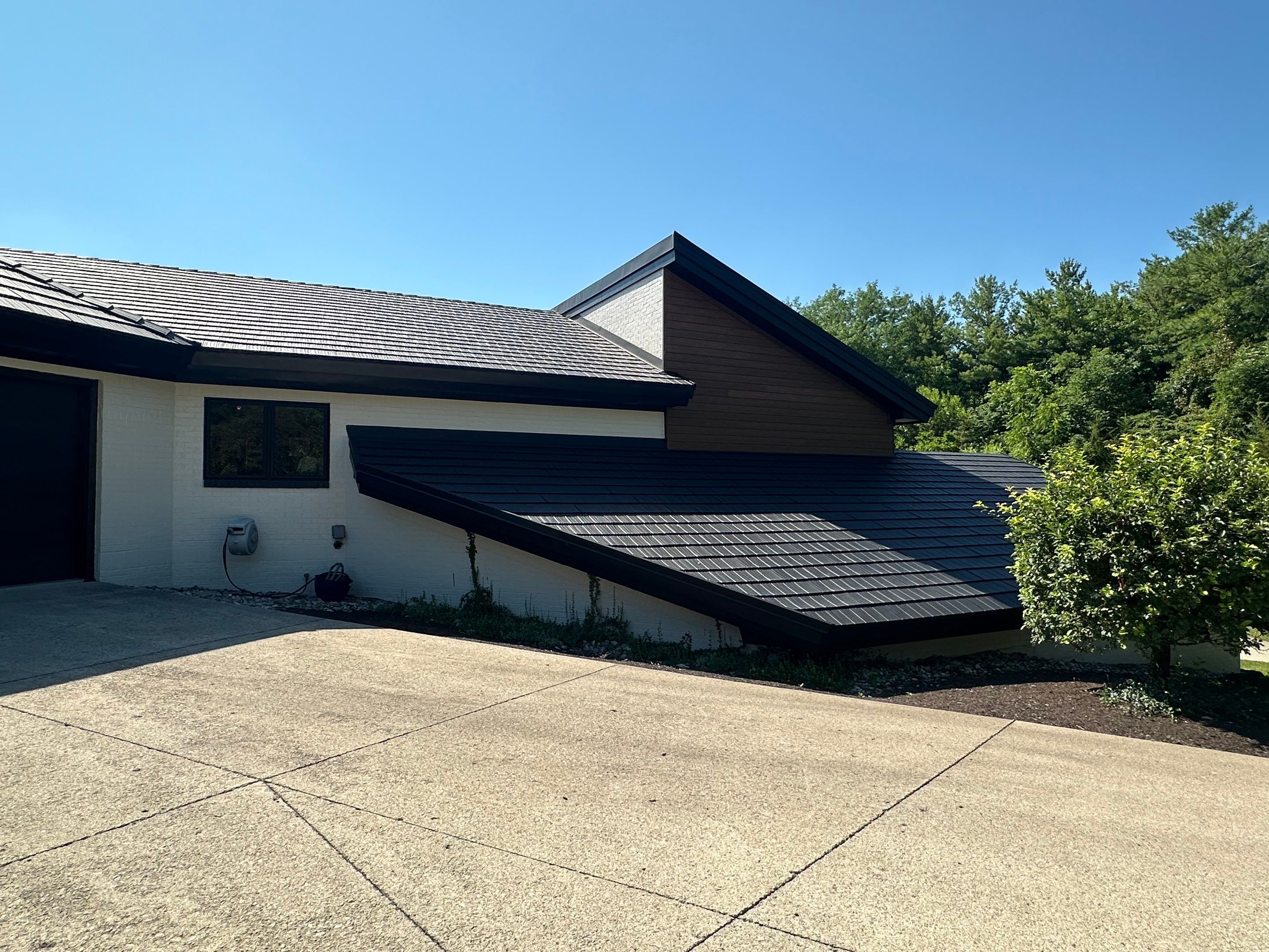 Black Frost Metal Shake Roof & Modern Exterior Renovation – Fort Wayne, IN by 4Ever Metal Roofing