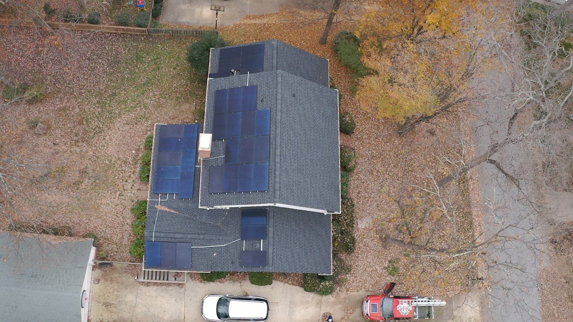New Roof with Solar Panels by Just In Time Roofing and Restoration