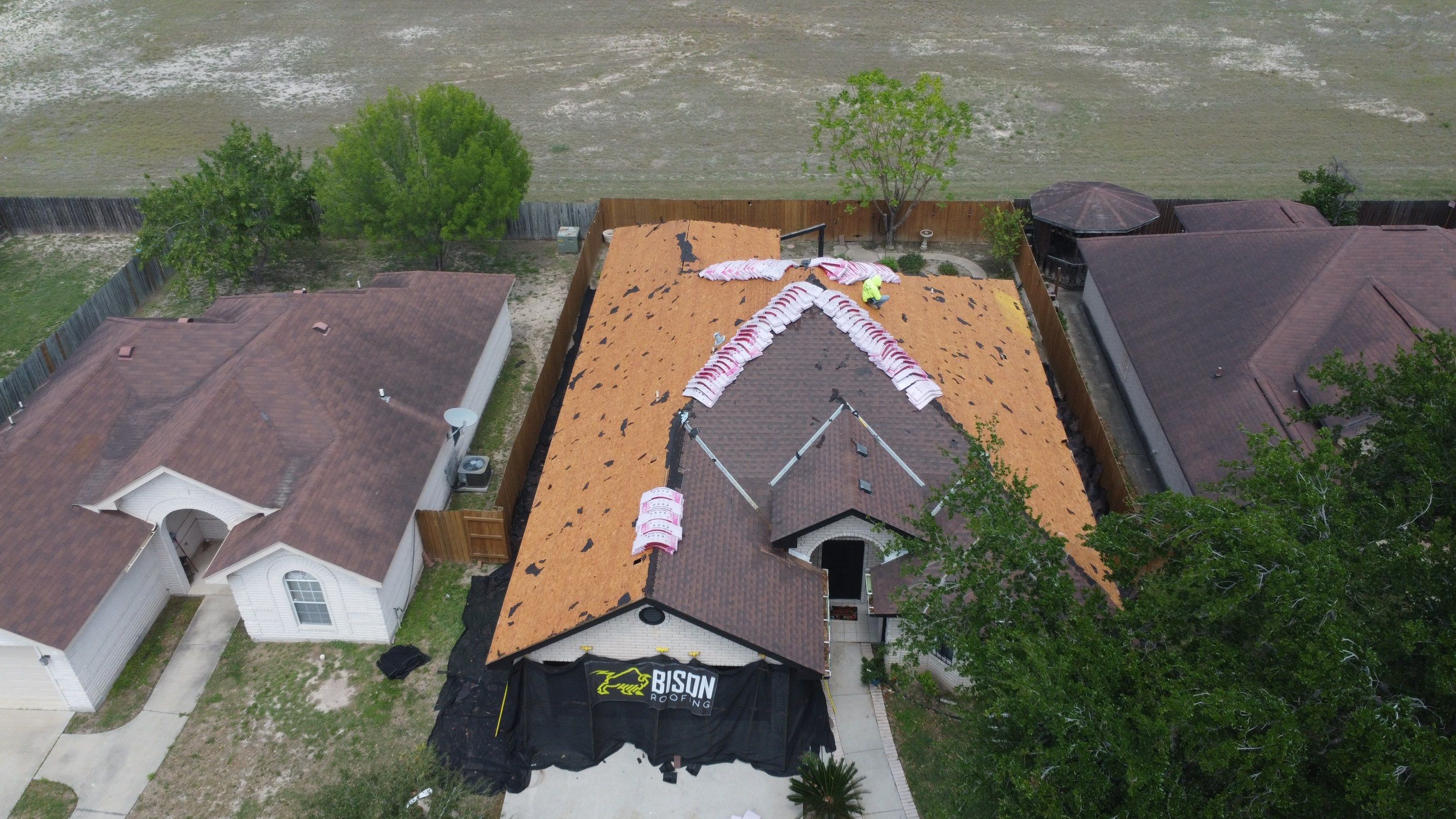 Project in Mcallen by Bison Roofing  