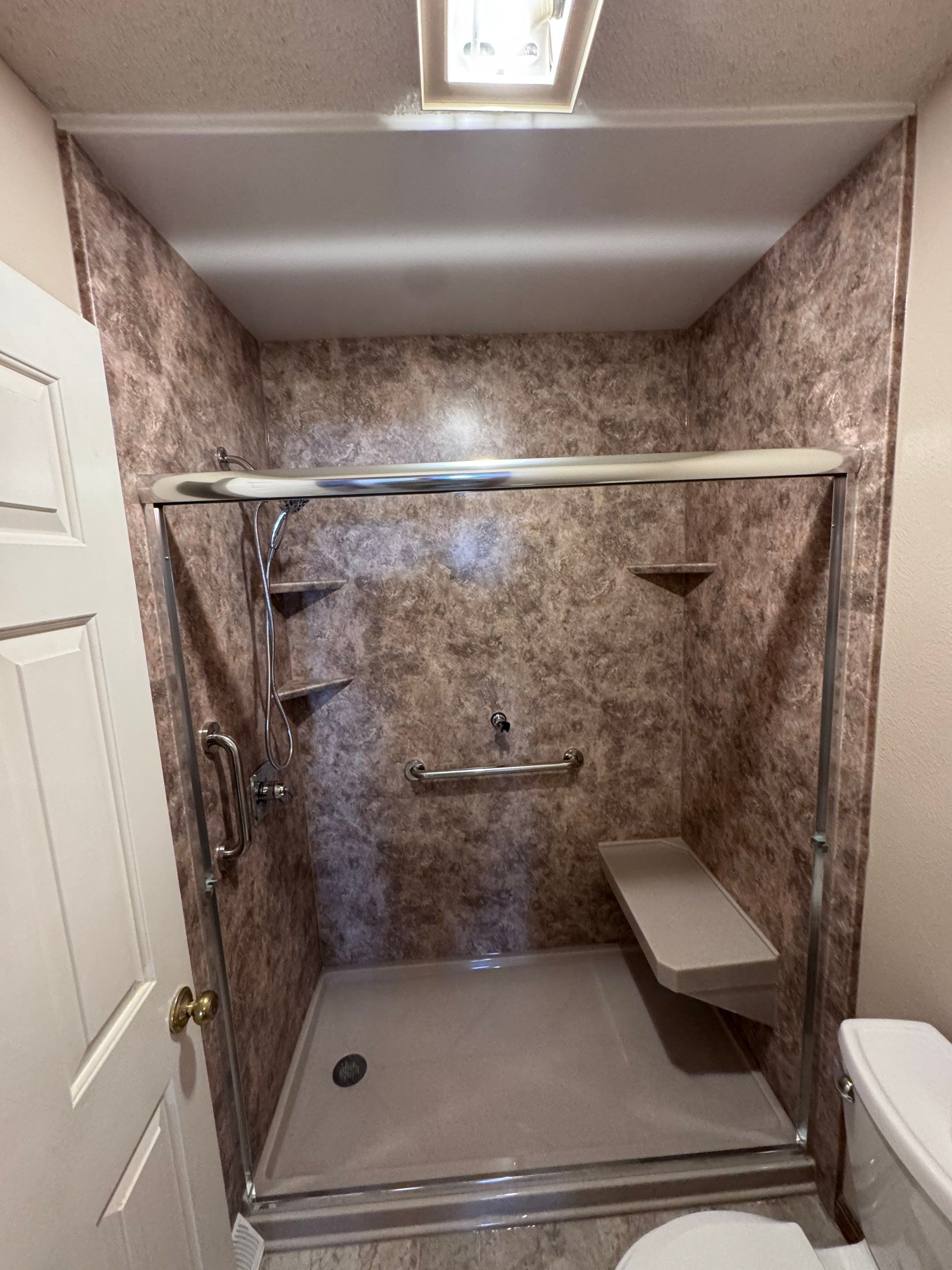 Tub to Shower Conversion: Canyon Rock by Rome Bath Remodeling