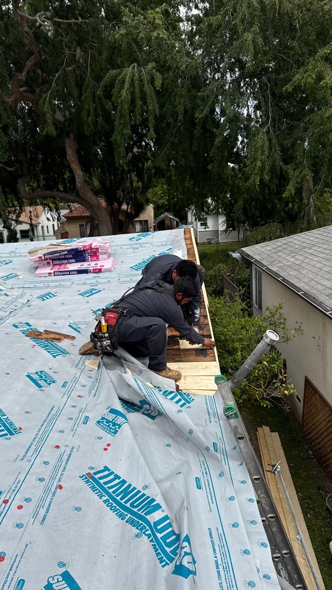 Residential Roofing Installation using Owens Corning Duration Cool Shingles by Hull Brothers Roofing