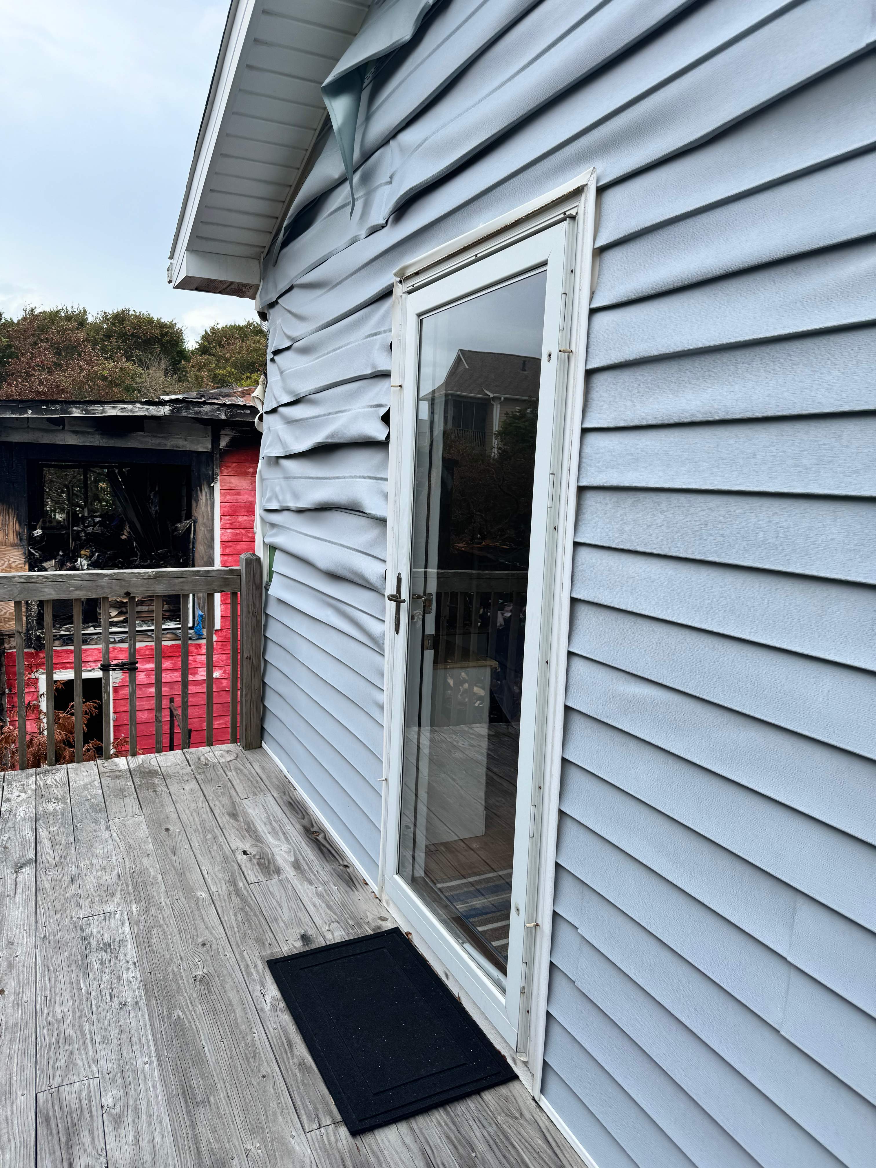 External Fire Damage on Island Home by Home Disaster Medics