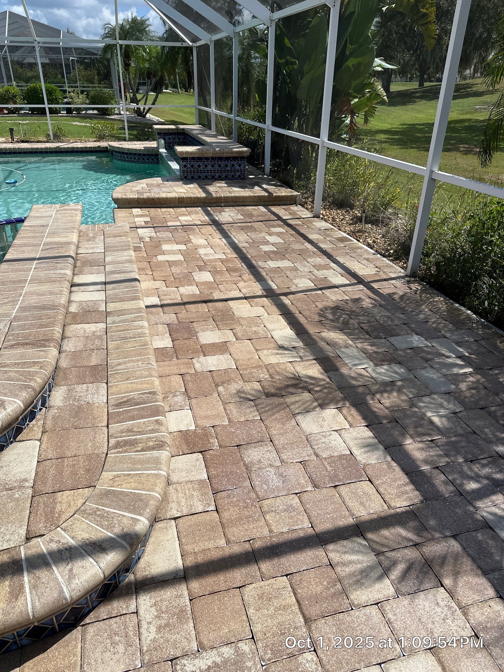 Sun City Center Paver Stripping and Sealing for Pool Deck by Supreme Paver Experts