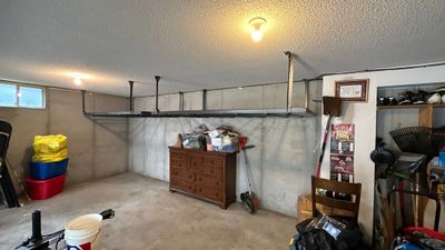 Mike F. added overhead racks to his garage