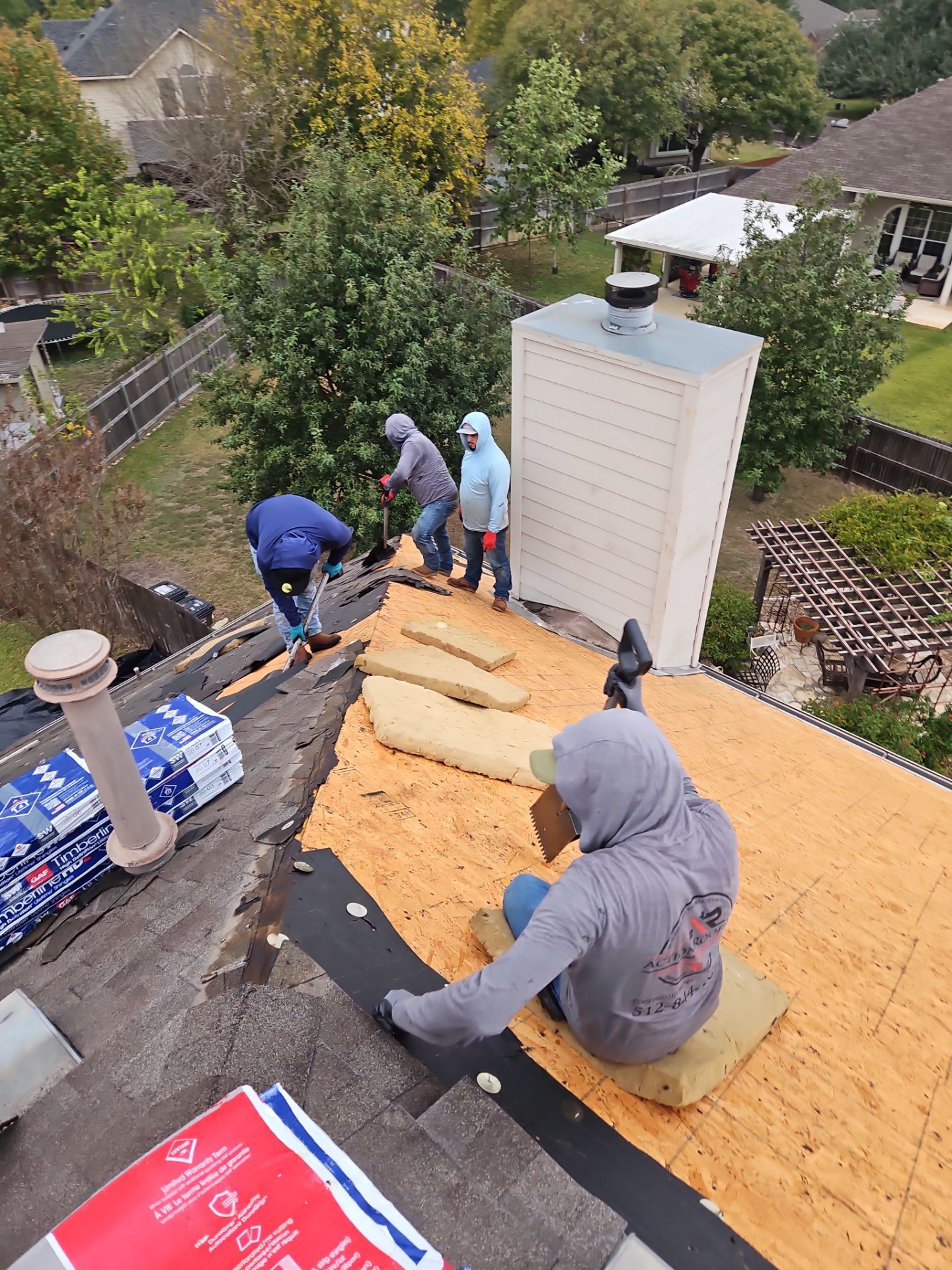 Residential Roof Replacement using GAF - HDZ - Hickory by Action Exteriors Austin