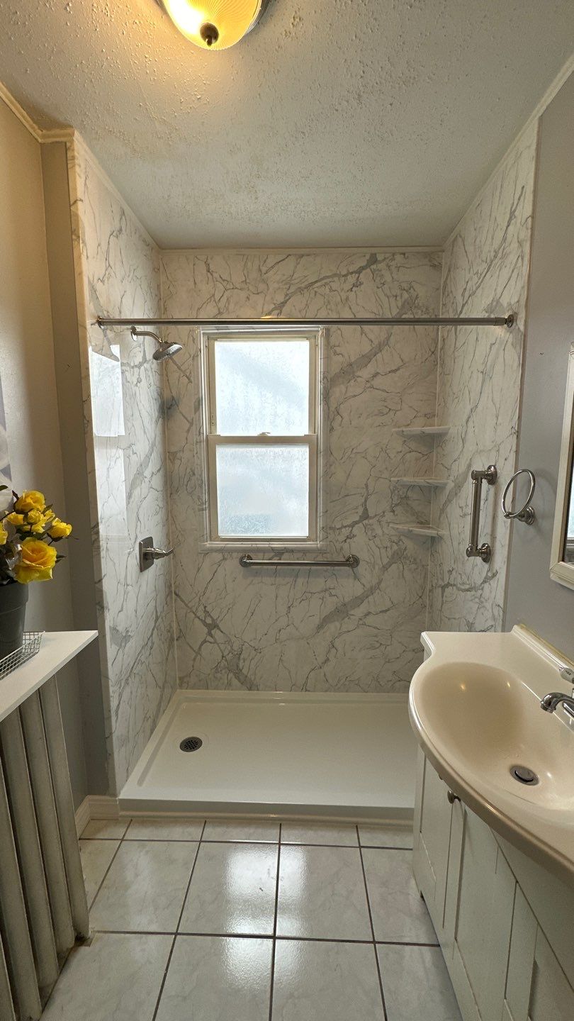 Tub to Walk-In Shower Conversion in Hartford, CT by Yankee Home Improvement