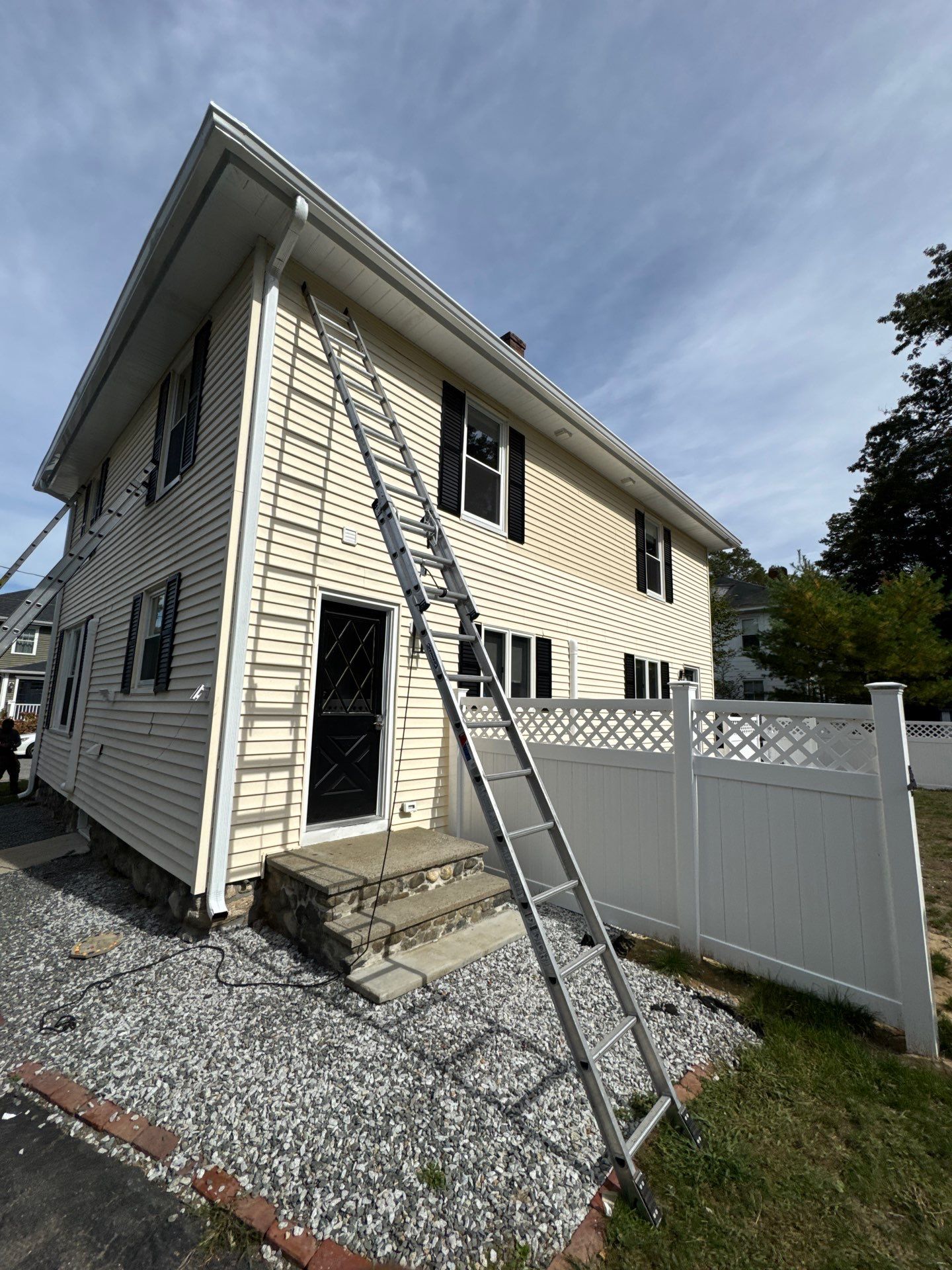 Seamless Gutter Installation with Crown Molding Adjustment | Maynard, MA by Mighty Dog Roofing of Greater Middlesex County