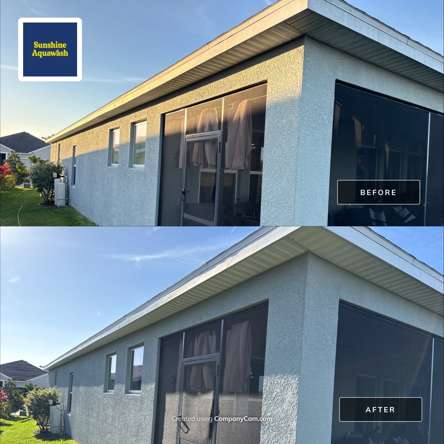 One-Story House Wash & Driveway Cleaning in Trevesta – Palmetto, FL by Sunshine AquaWash