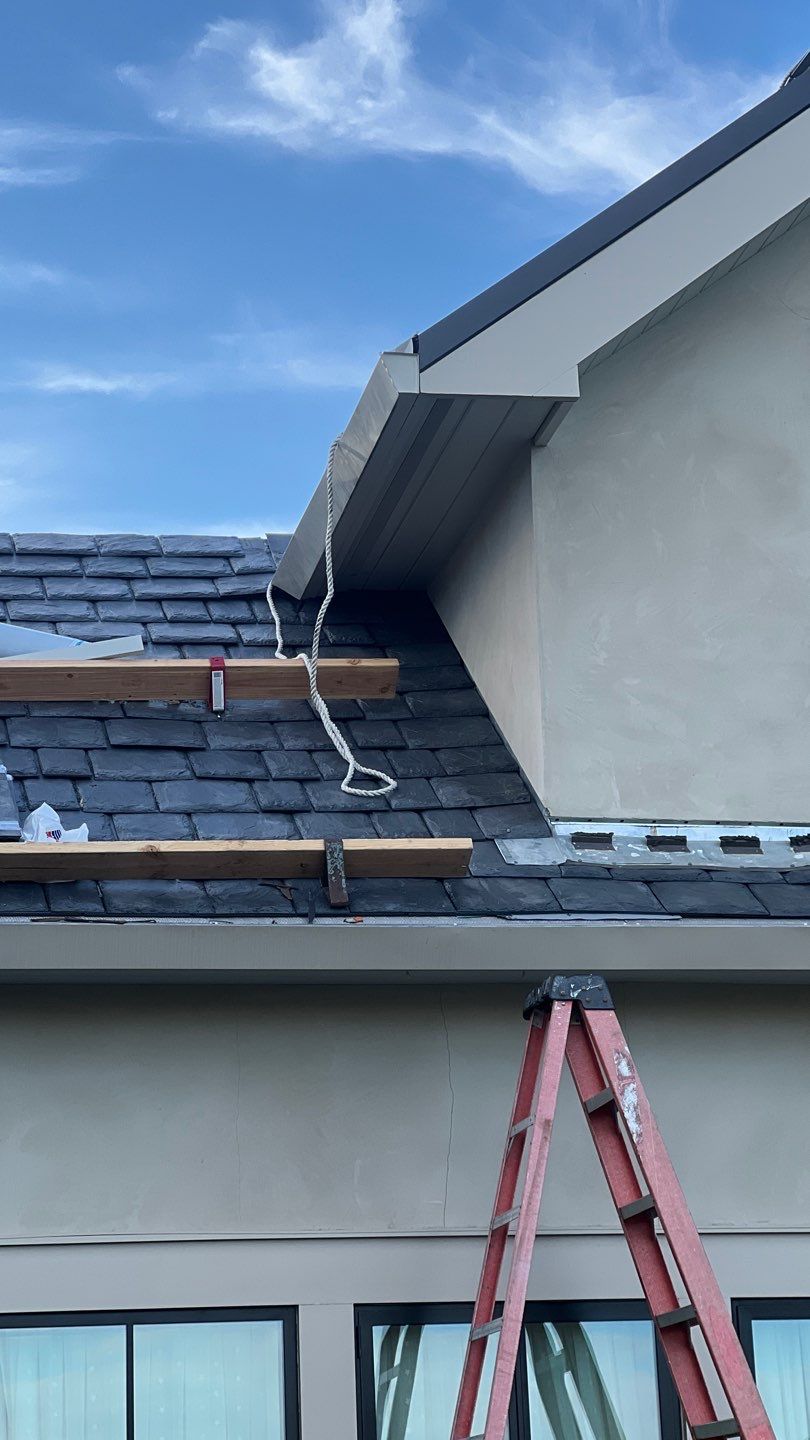 Residential Roofing Installation using Slate by Acker Roofing