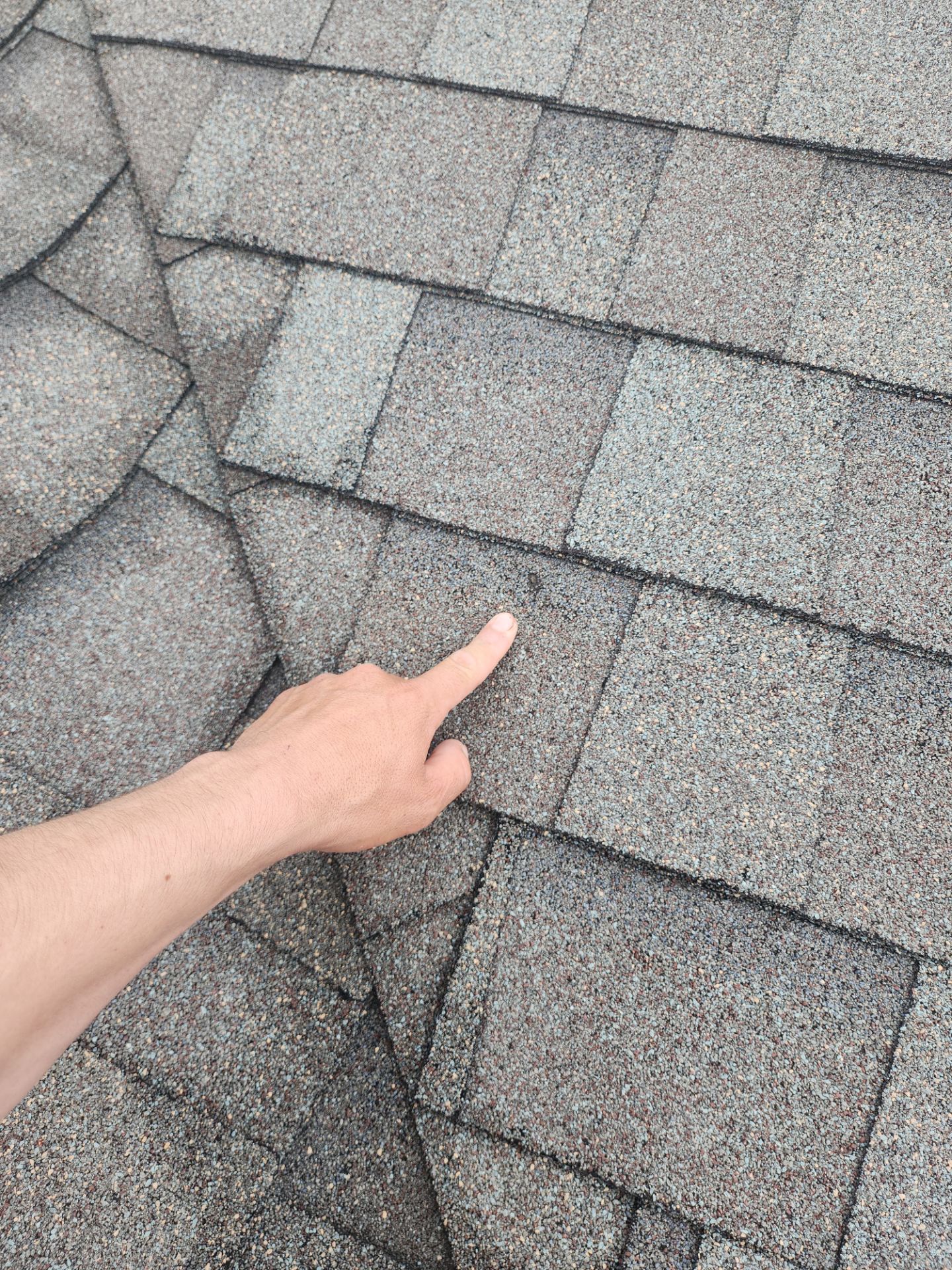 Hail Damage using Owen's Corning Duration (Lifetime) Shingles by Roof Repair Company
