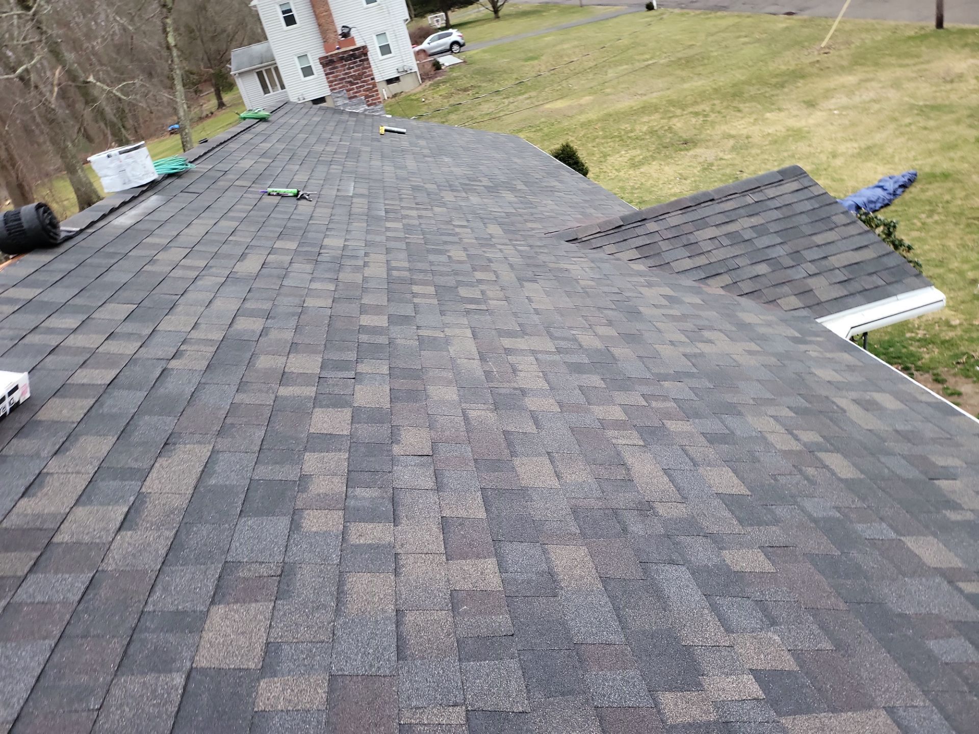 Residential Roofing Installation using Owens Corning TruDefinition Duration Designer - Black Sable by A Plus Exterior