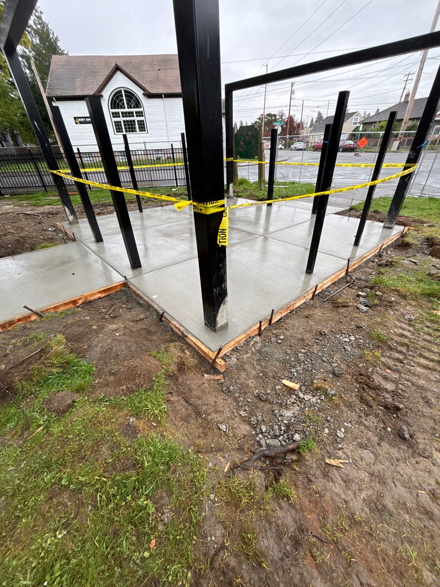 Concrete Patch Repair with Bollards | Clark Dog Park - Everett  by Jireh Asphalt & Concrete Inc 