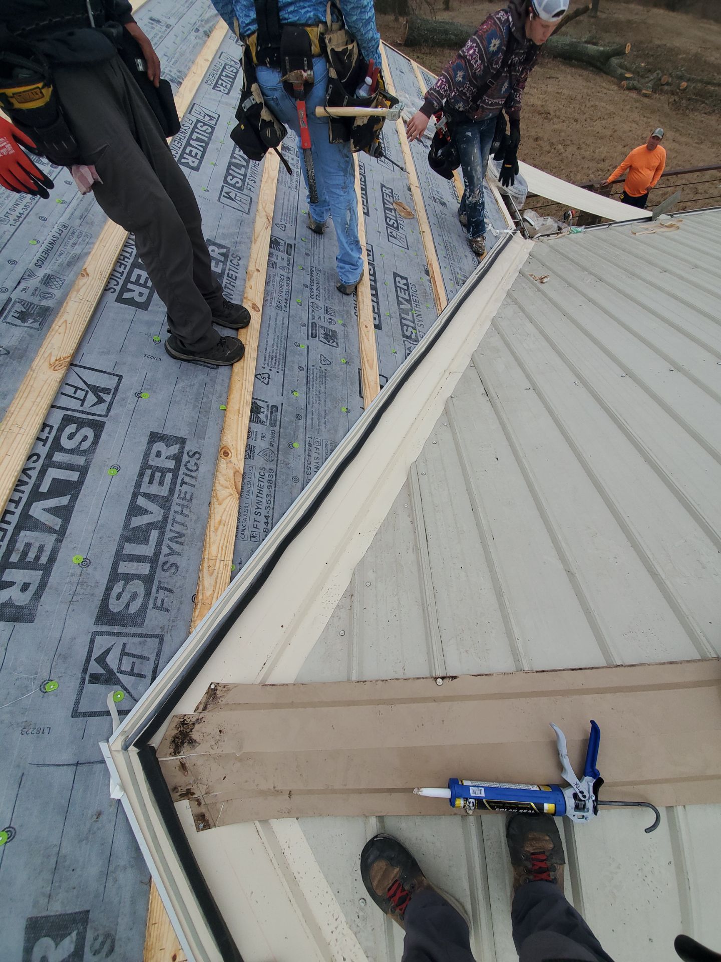 Residential Metal Roof Replacement using Reed's Metals: 26 GA. Colored Residential Metal Panels (Ivory) by Hostetler Roofing
