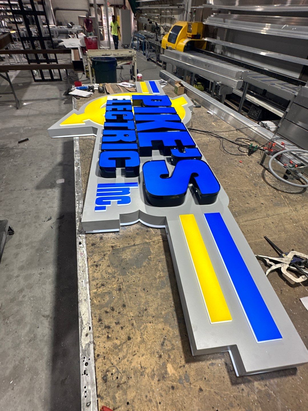 Channel Letters on Backer for Pike's Electric by SignCrafters