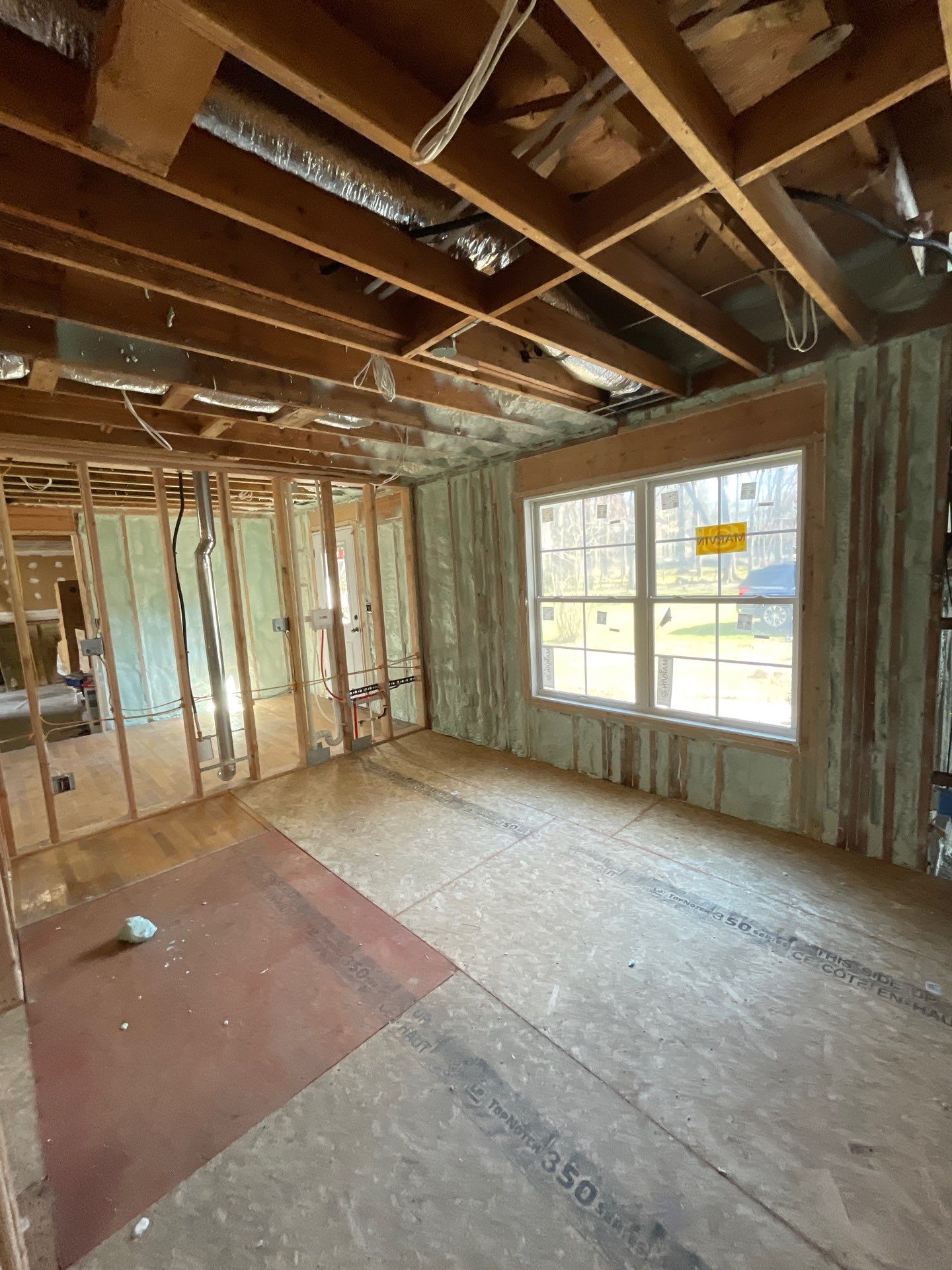 Basement Exterior Walls using Closed Cell Spray Foam by NYS Foam & Energy