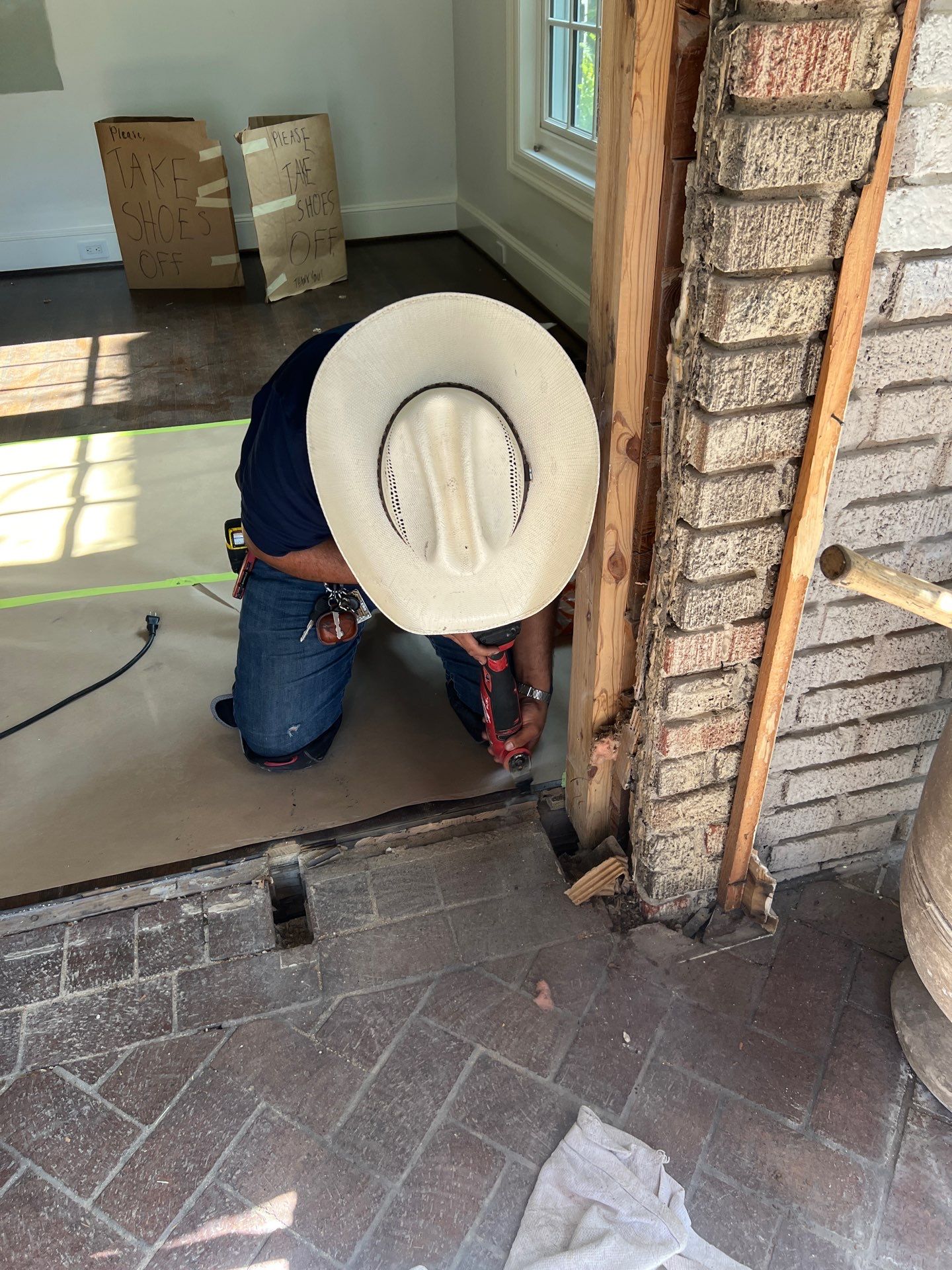 Custom Arched Black Wrought Iron Double Door Installation in Dallas by Solara Custom Living