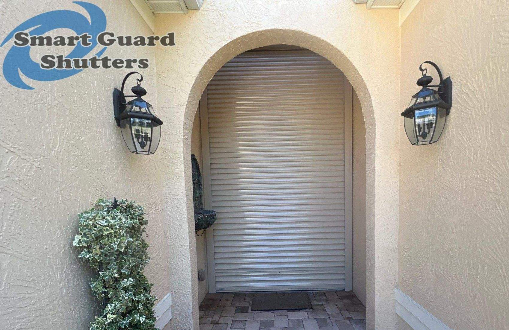 Rolling Shutter in Beige  by Smart Guard Shutters