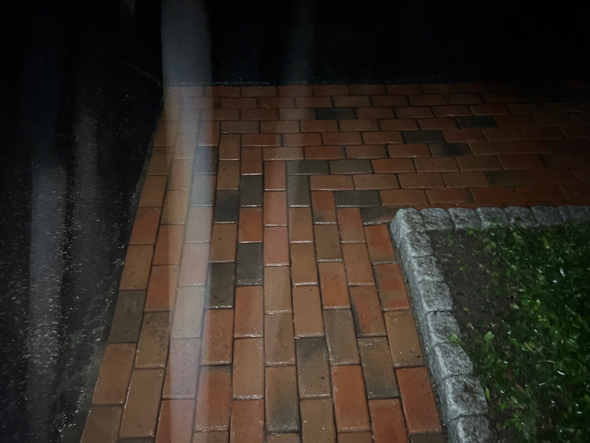 Brick paver clean, sand and seal.  using Algaecide, soft wash soap by Northern Power Washing LLC.