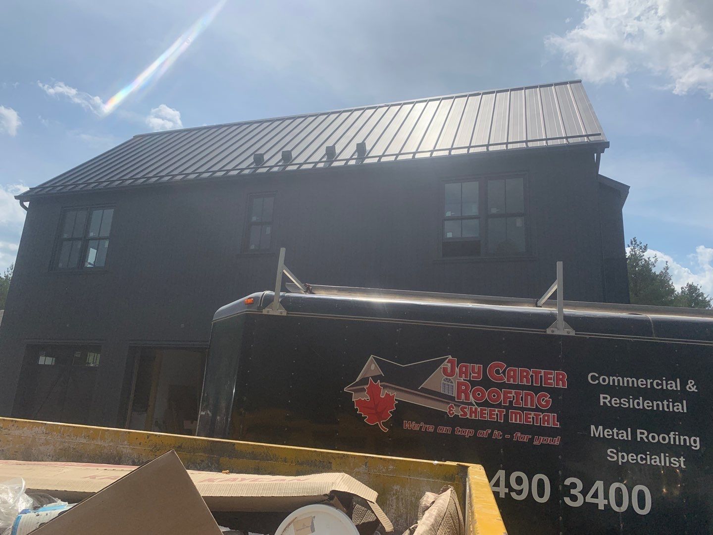 New Home Construction using 16" Standing Seam Panels by Jay Carter Roofing & Sheet Metal