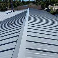24ga 1.5" Mechanical seam Dove Gray  by Total Roofing System The Metal Roof Experts